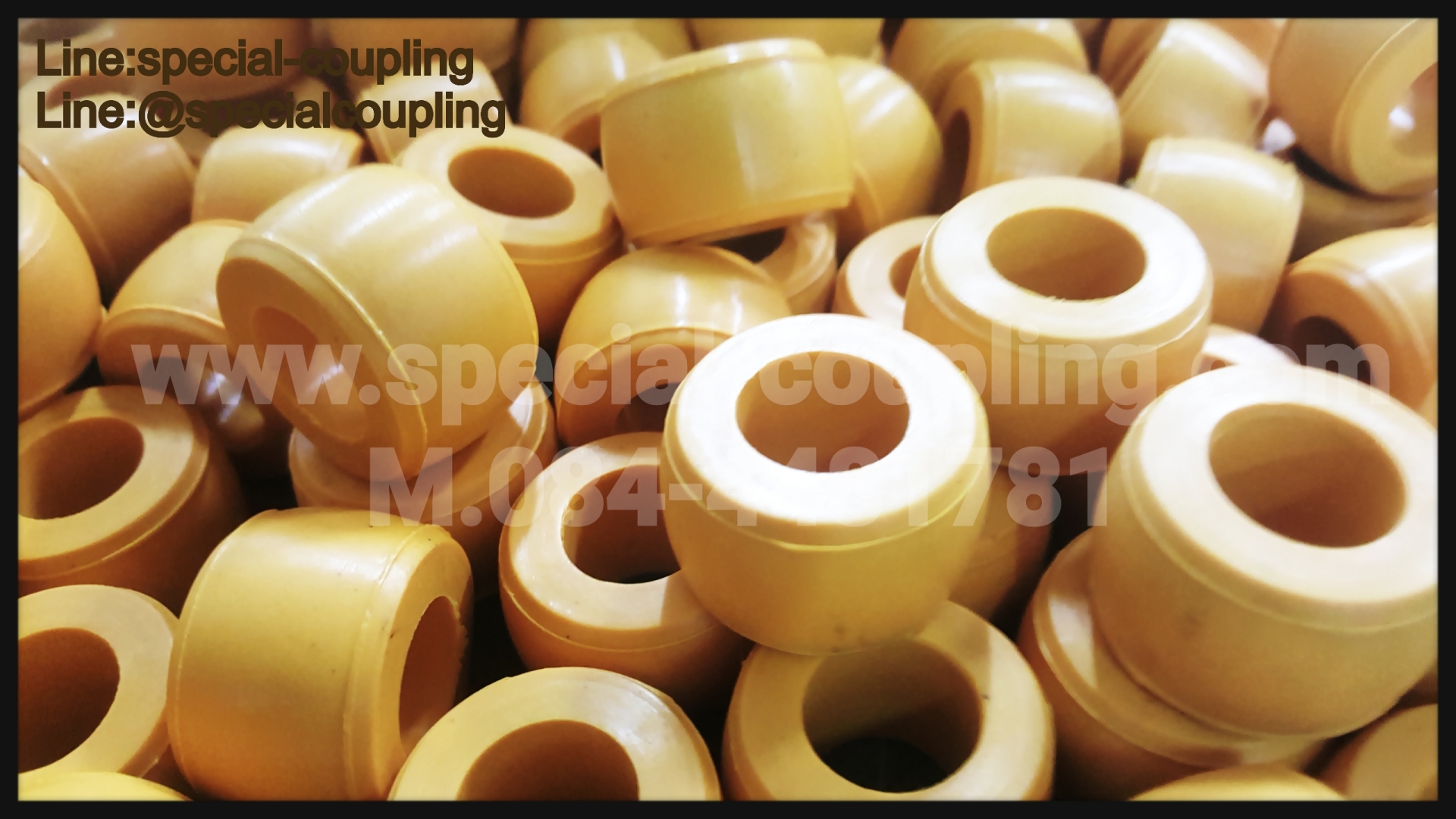 บุชยูรีเทนสีเหลือง#3 ขนาด ID 16 X OD 31 X L 18 MM.