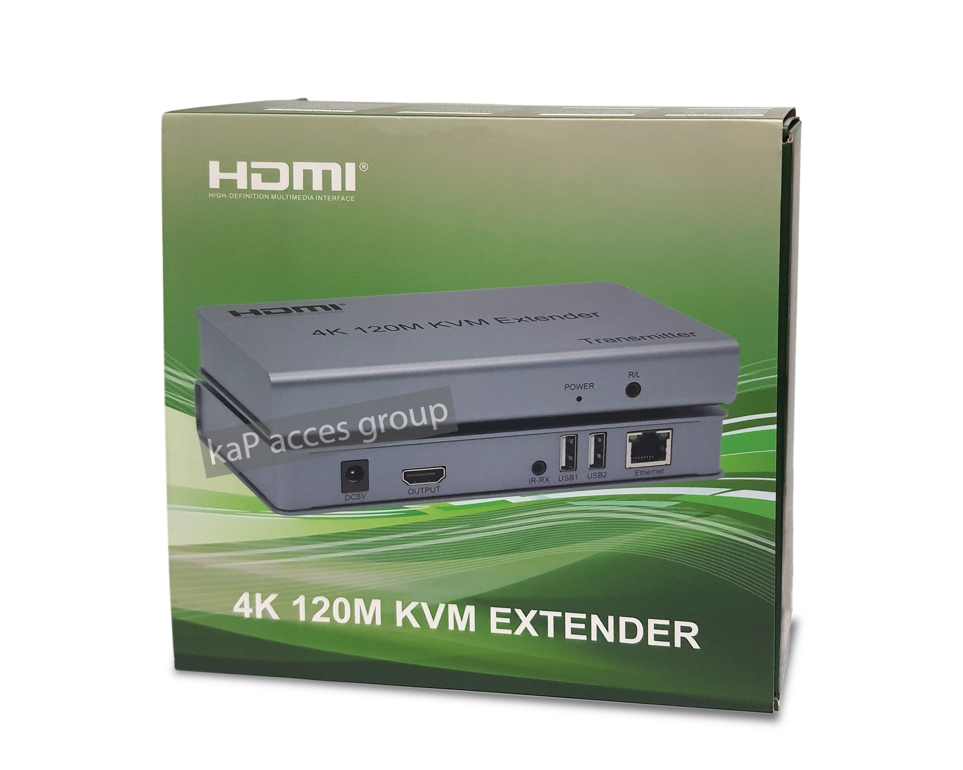 กล่อง HDMI KVM USB lan 120M HDMI IP Extender RJ45 Ethernet CAT 6 7 สายเคเบิลTX RX Cascade การเชื่อมต่อ USB เมาส์ คียบอร์ด