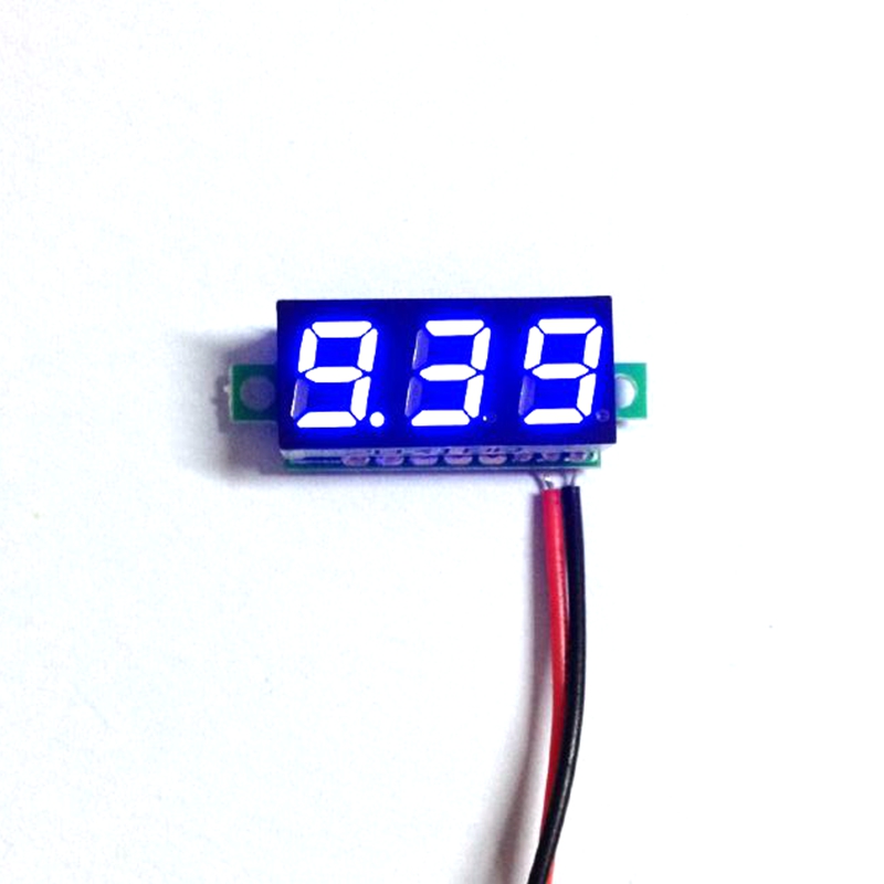 Voltmeter 0.28" 2.5v-30v วัดโวลท์ จอแสดงผลสีฟ้า