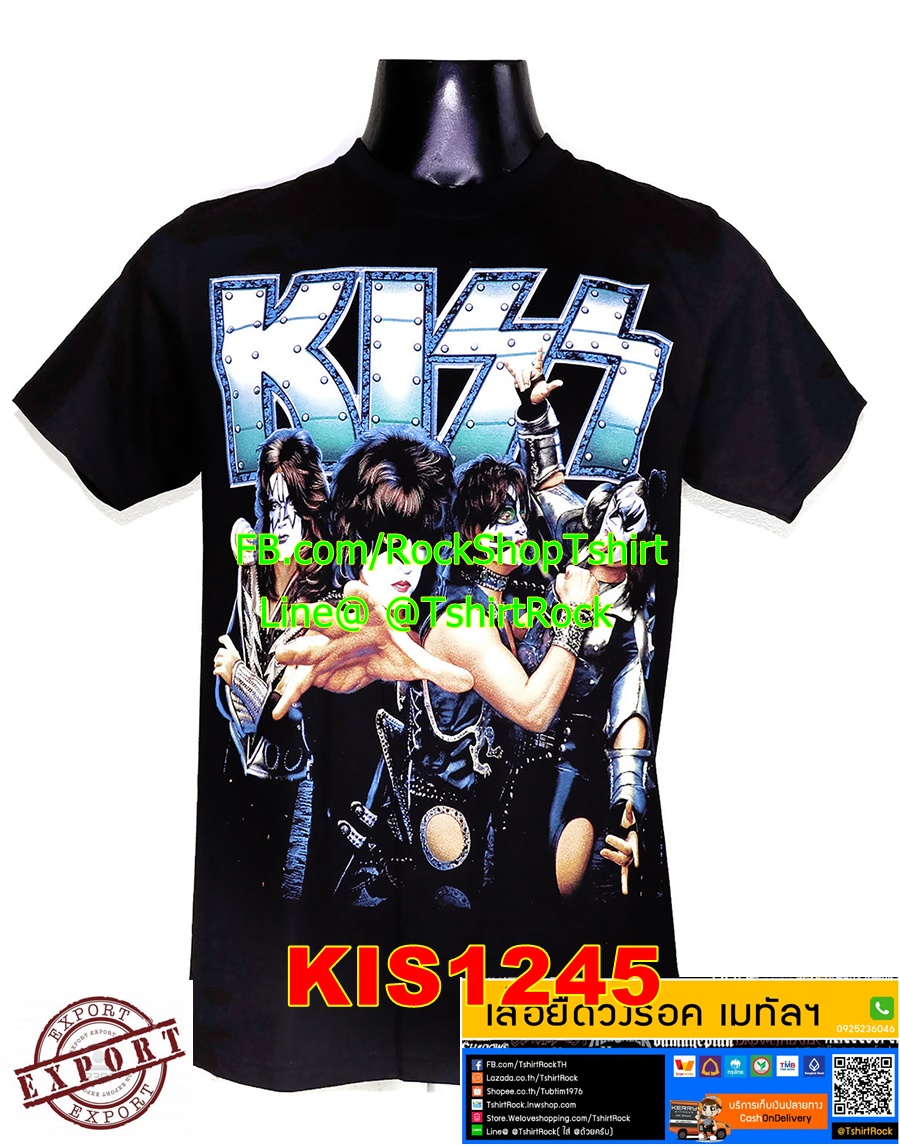 เสื้อวง Kiss เสื้อวินเทจ เสื้อยืดวงร็อค เมทัล คิส KIS1245