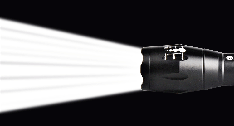 ไฟฉายแรงสูง XML-T6 ไฟแรงมาก 10W ใช้แบตเตอรี่18650 1ก้อน หรือAAA 3ก้อน