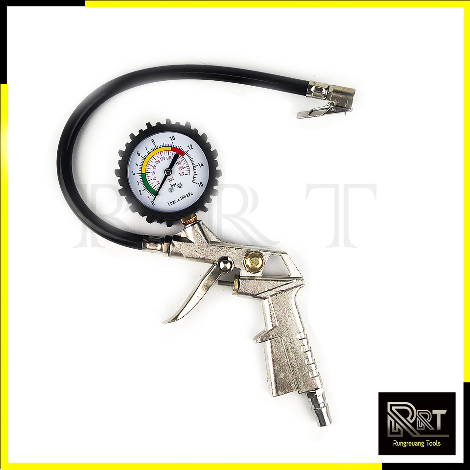 RRT หัวเติมลมพร้อมเกจวัดแรงดันอย่างดี