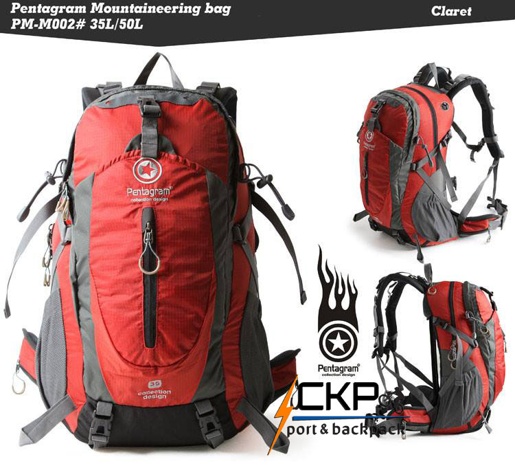 กระเป๋าเปฺ้ Backpack ยี่ห้อ Pentagram สีแดง