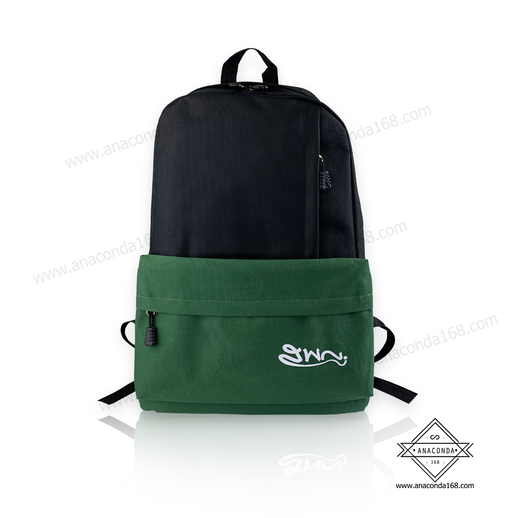 กระเป๋าเป้สะพายหลัง สีทูโทน ( 2Tone Bag ) ทำโลโก้