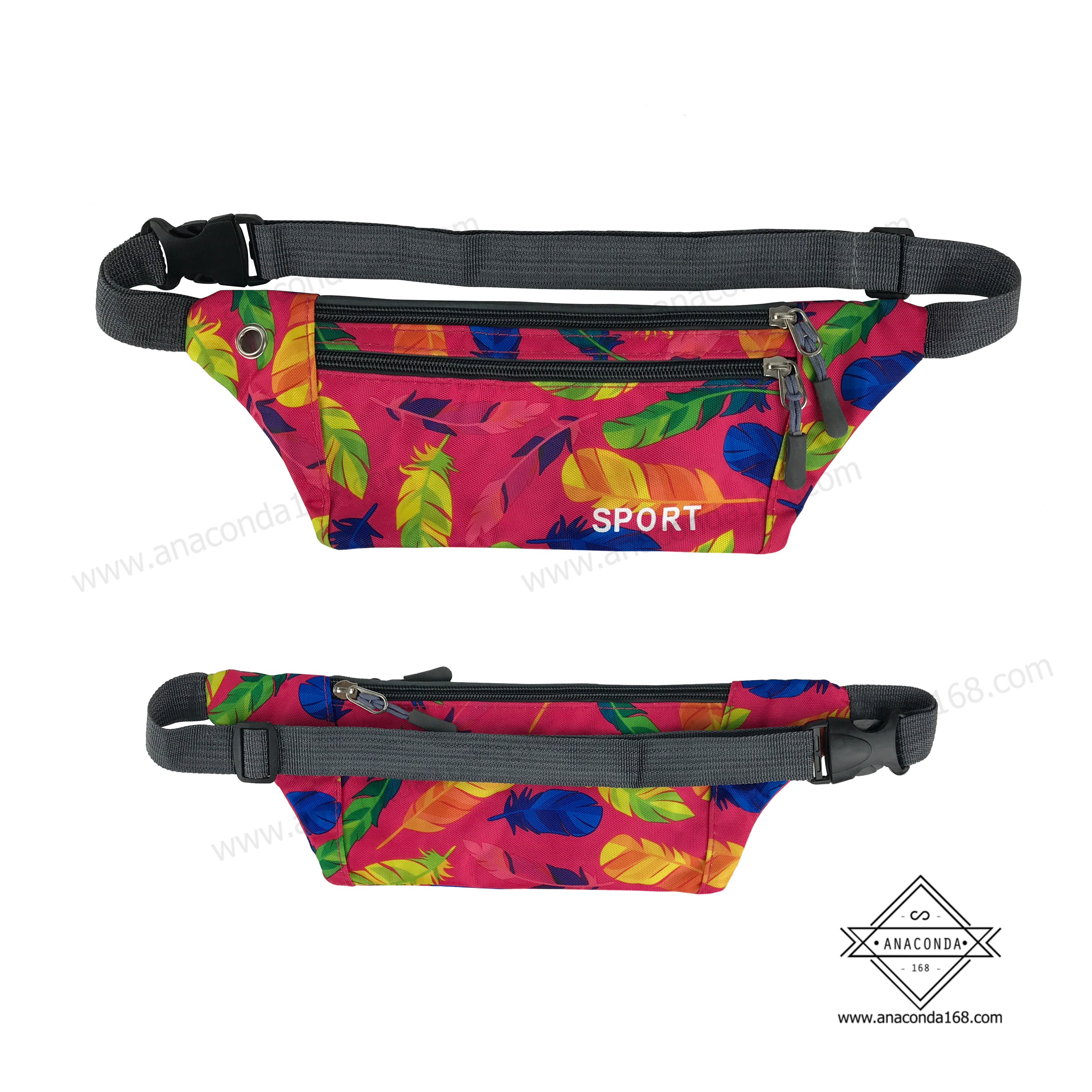 กระเป๋าคาดเอวสปอร์ต 3 ซิปแบบลาย V.5(Sport Bag)