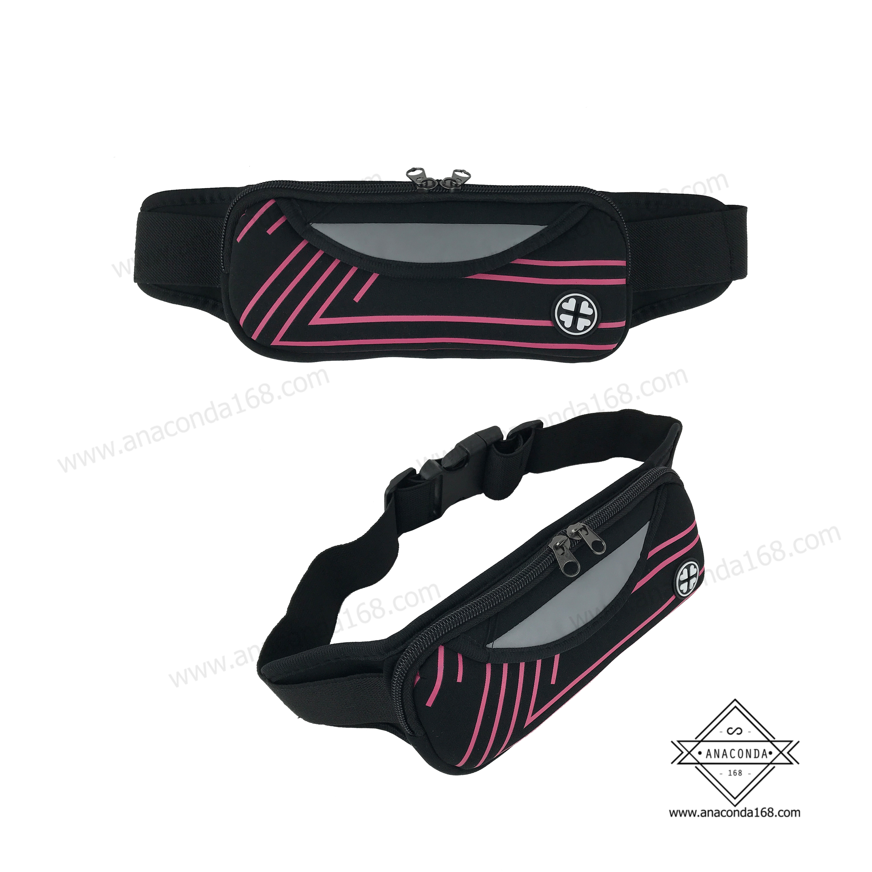 กระเป๋าคาดเอวสปอร์ต 1 ซิป แบบลาย