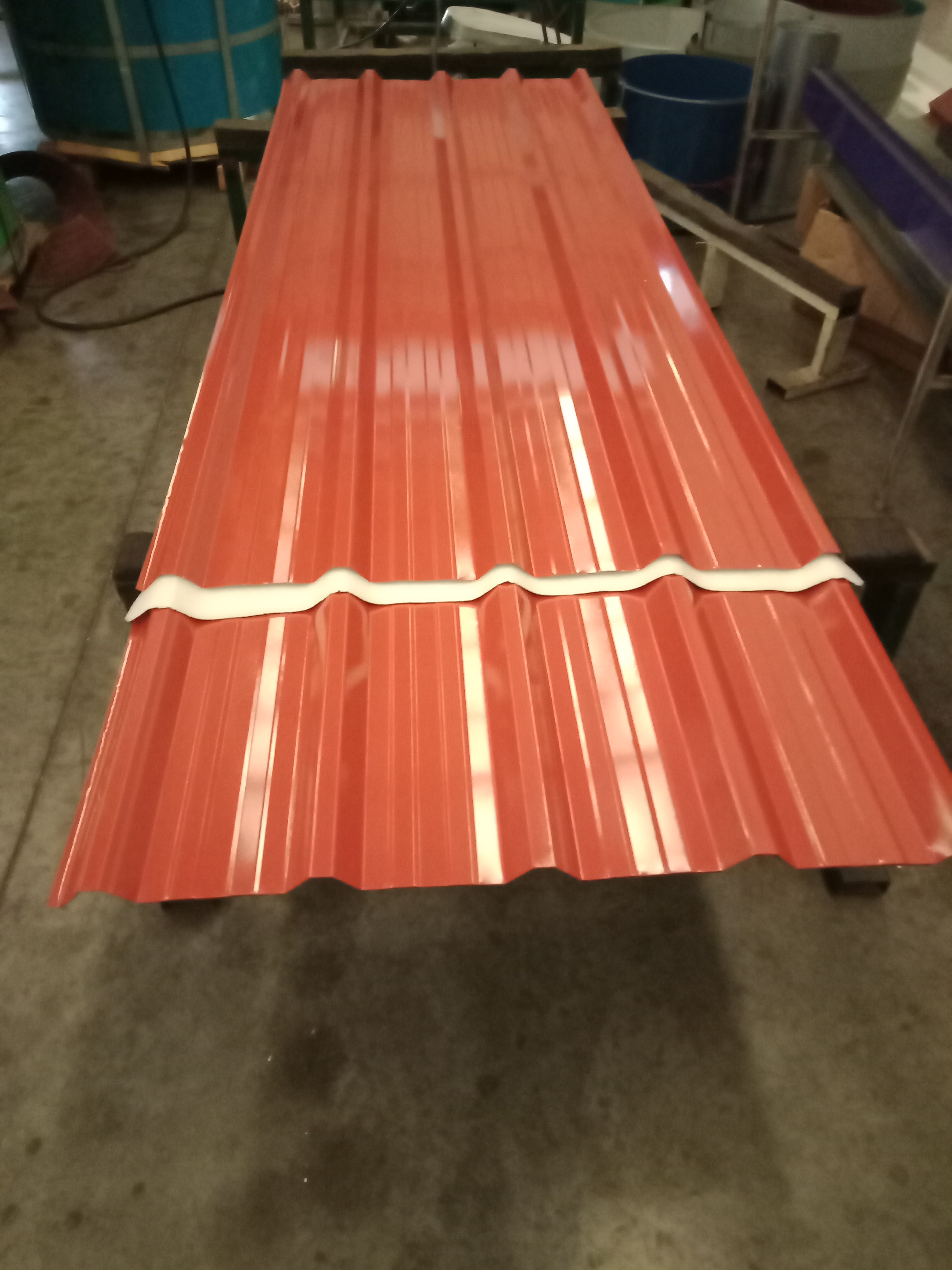 เมทัลชีทแผ่นตรงสีส้มหนา0.35มิล หน้ากว้าง 76 ซม./เมตรละ