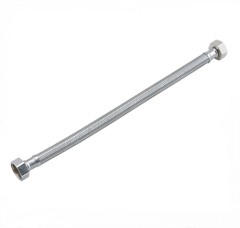 สายน้ำดีสแตนเลสถัก เกลียว 1/2"x 1/2"