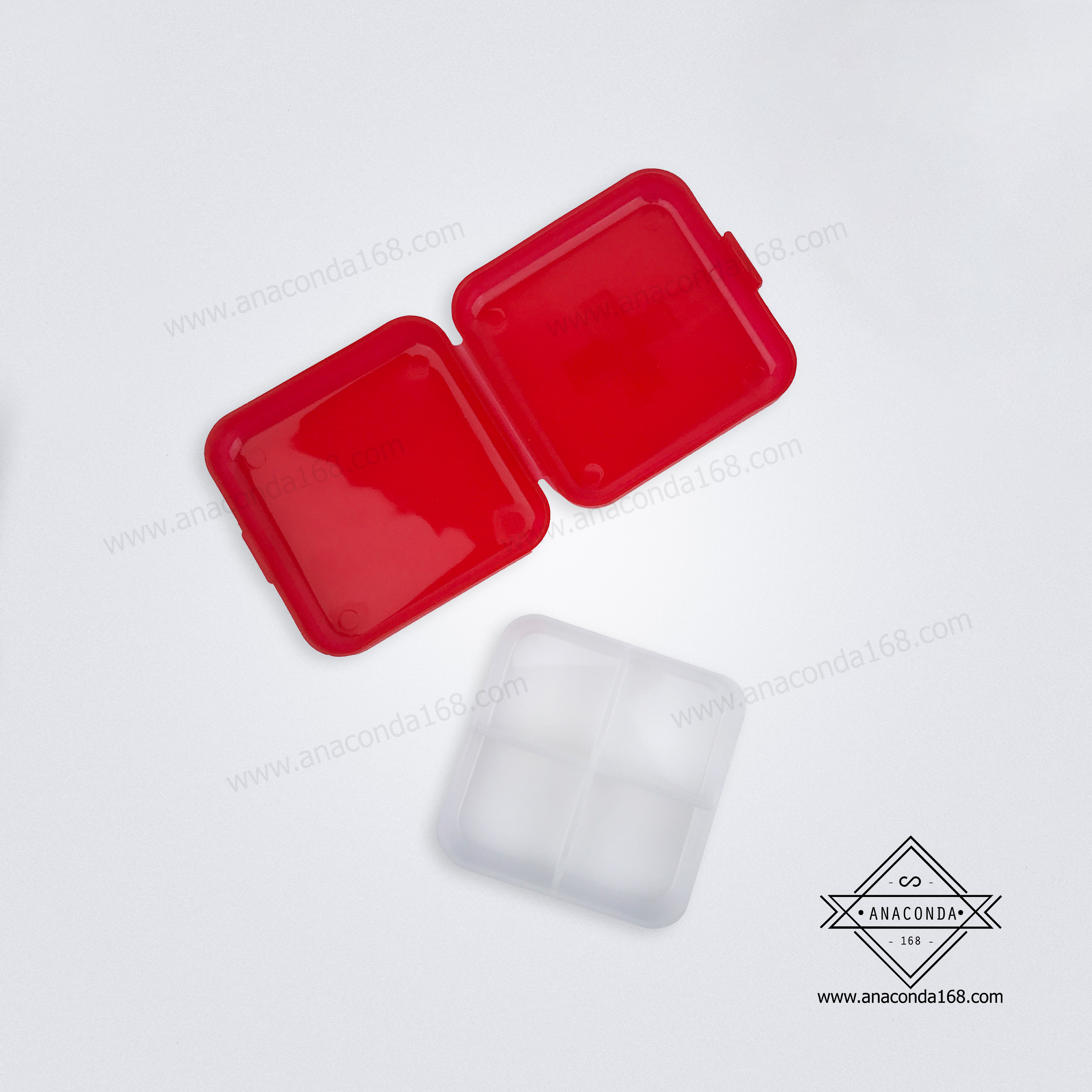 ตลับใส่ยาพกพา กล่องใส่ยา 4 ช่อง