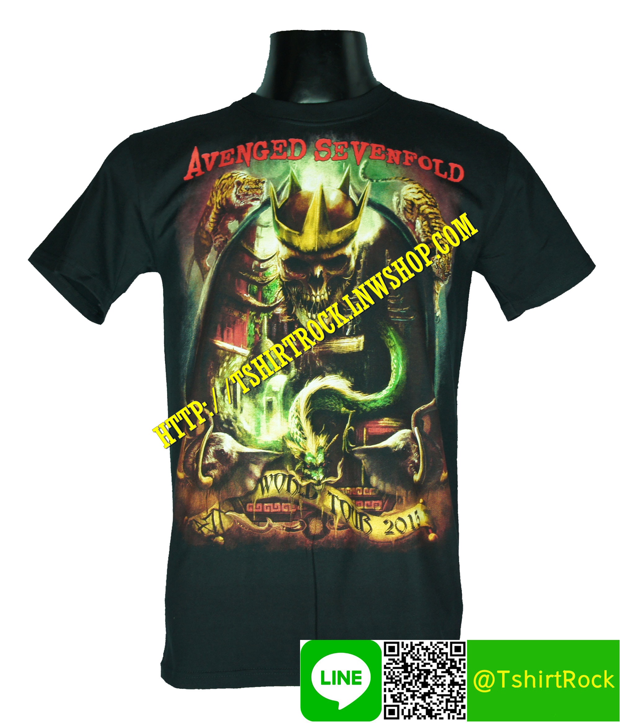 AVENGED SEVENFOLD เสื้อยืดวงร็อค เมทัล ดนตรี เสื้อวงอะเว็นจด์เซเวนโฟลด์ A7x1476