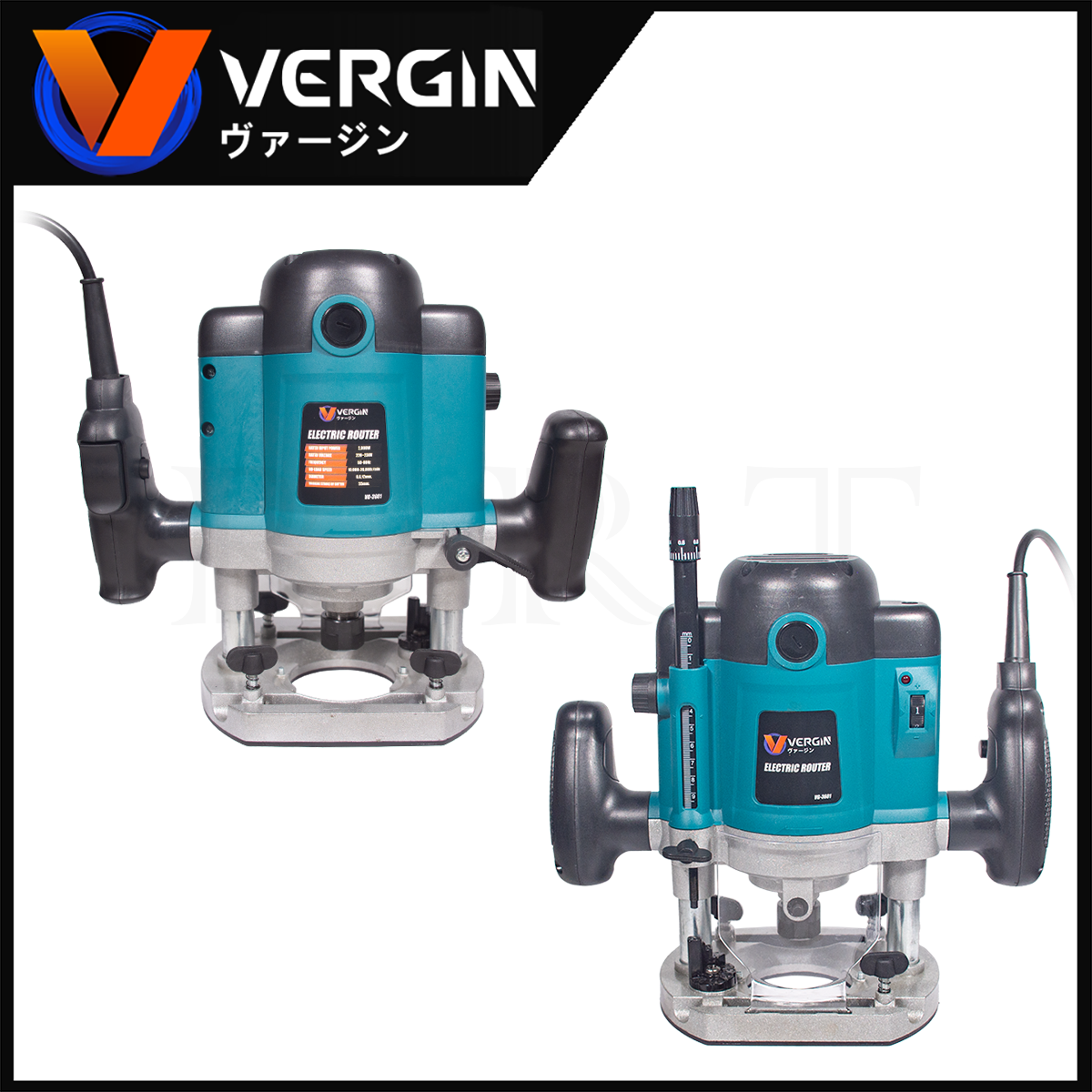 VERGIN เร้าเตอร์ เครื่องเซาะร่องไม้ รุ่น VG-3601 พร้อมกล่องเก็บ มีดอกแถม