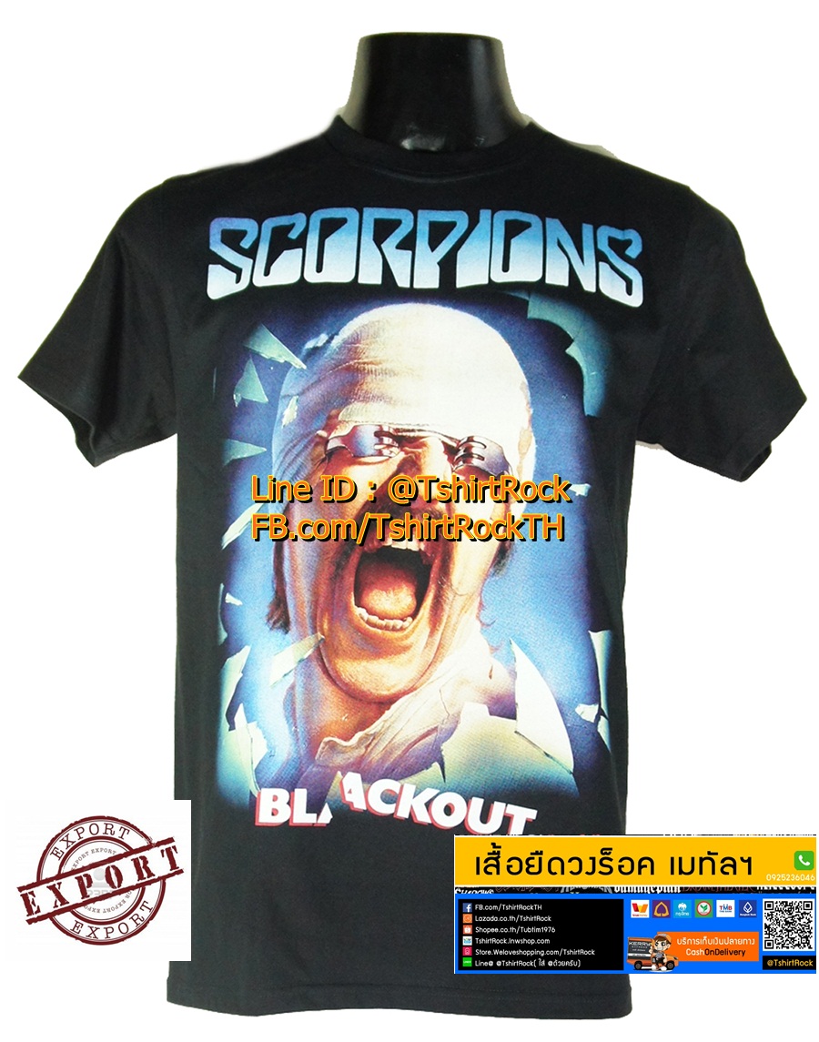 เสื้อวง SCORPIONS เสื้อยืดวงดนตรีร็อค เมทัล เสื้อร็อค สกอร์เปียนส์ SPS1625