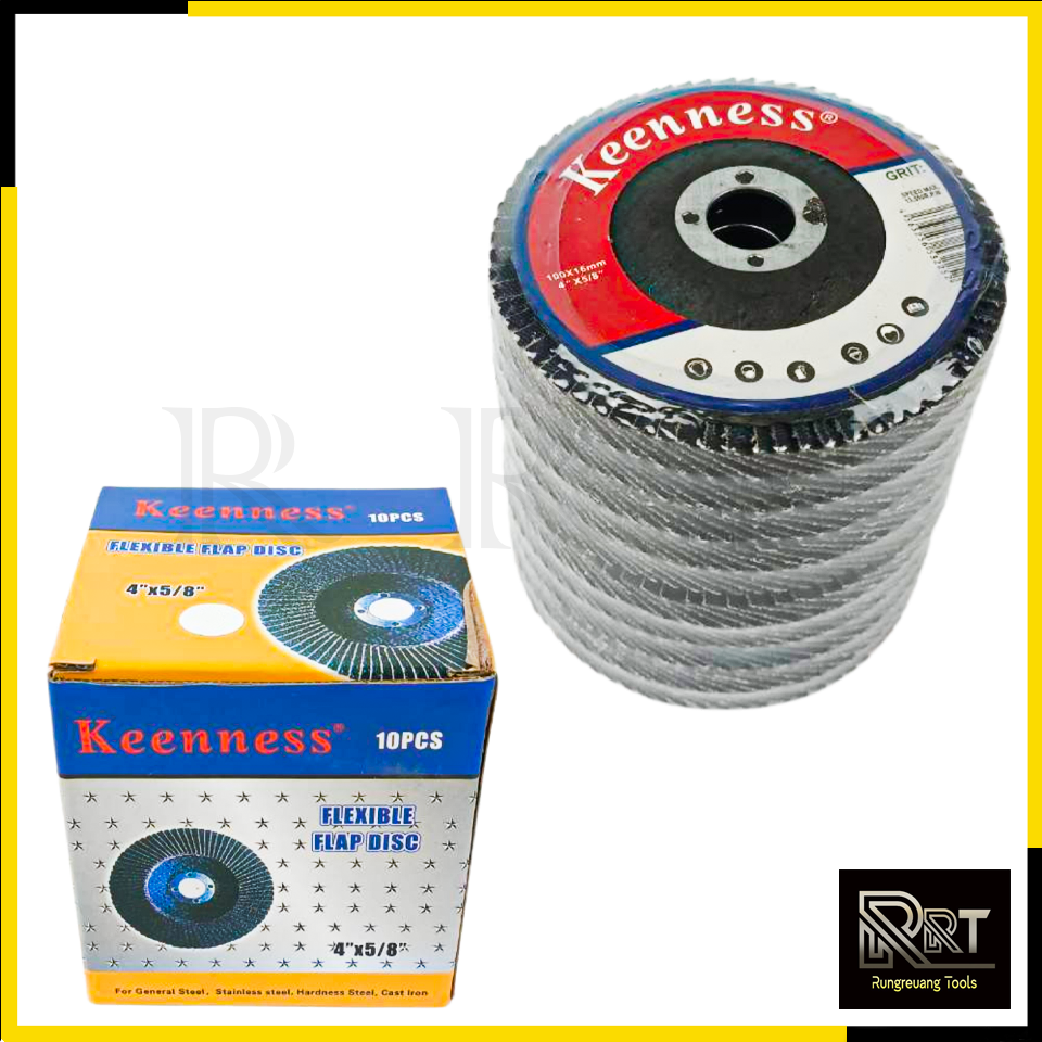 KEENNESS กระดาษทรายซ้อน 4"นิ้ว เบอร์ 100 (1ชุด 10แผ่น)