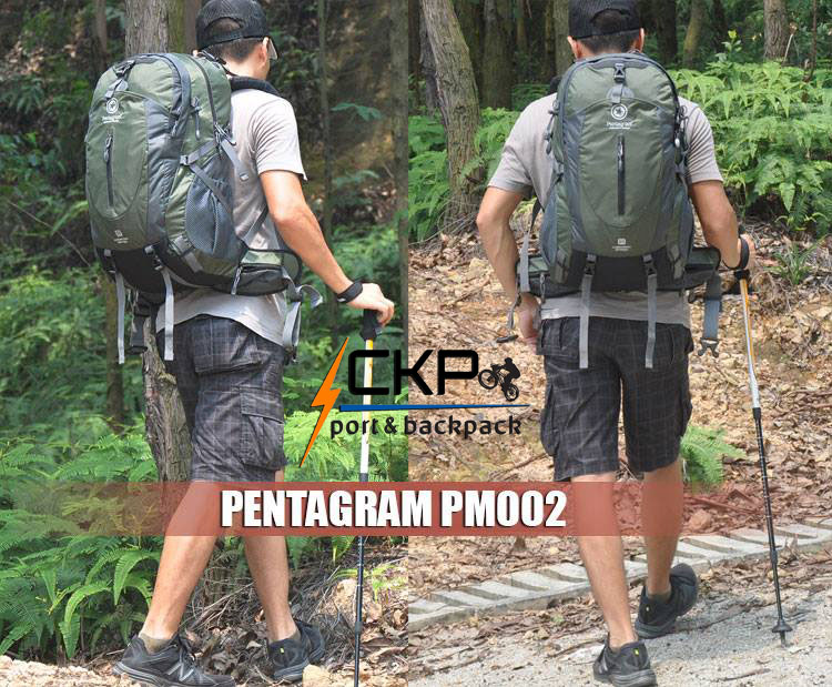 กระเป๋าเปฺ้ Backpack ยี่ห้อ Pentagram สีกรมท่า