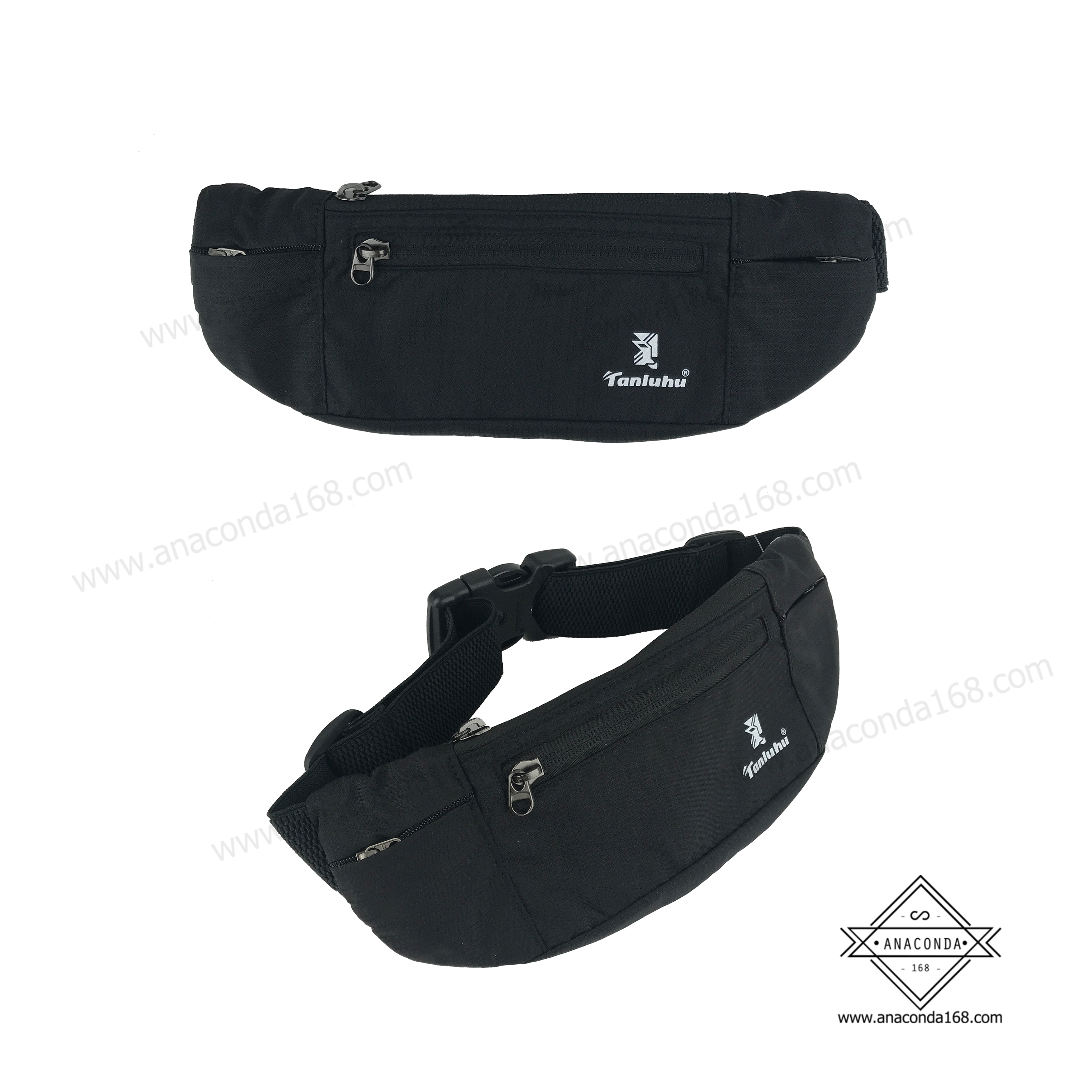 คาดเอวสปอร์ต2ช่องซิปพร้อมช่องใส่ขวดน้ำ (Sport Bag Tanluhu)