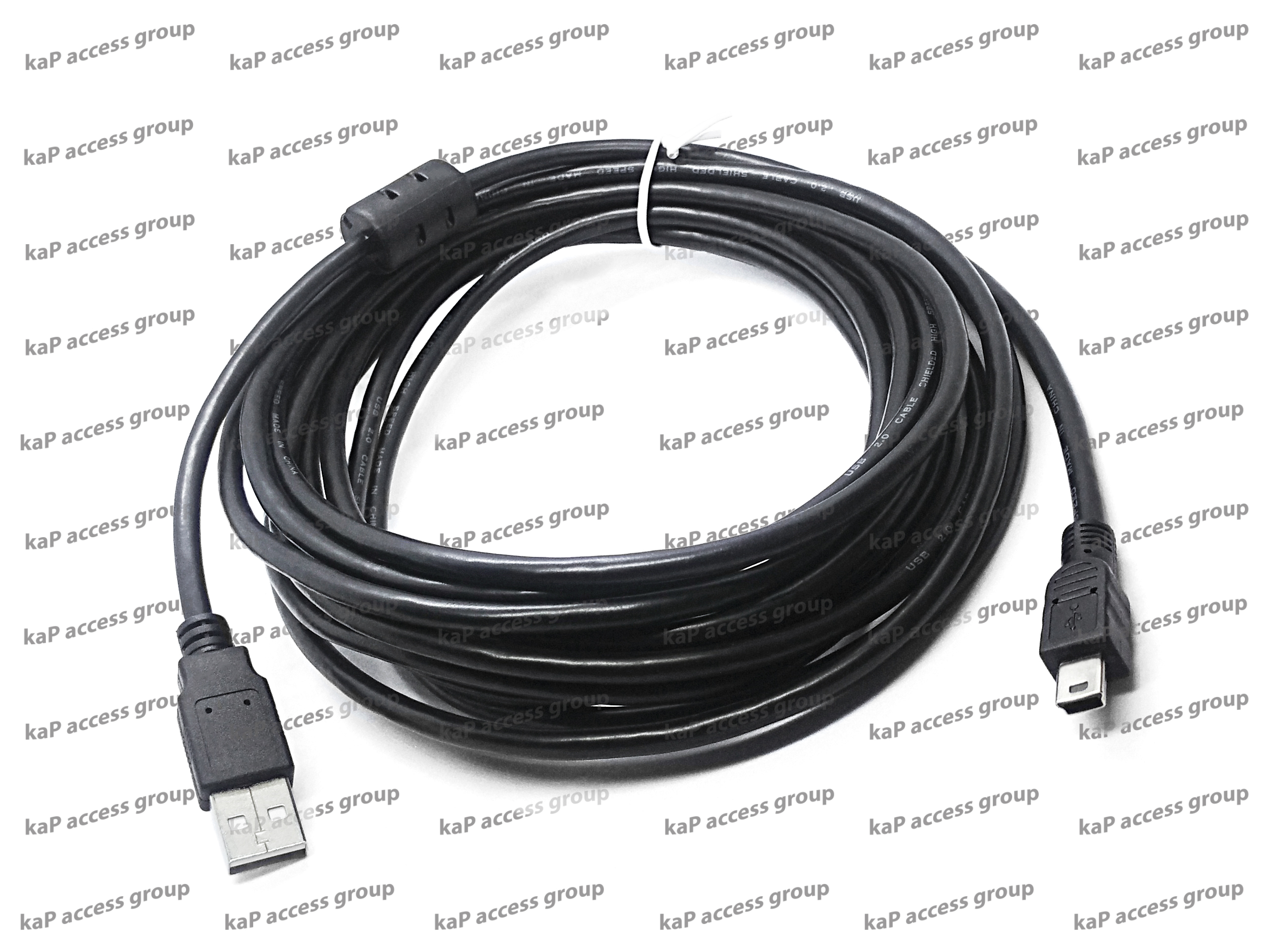 สาย USB 2.0 to Mini USB 5 Pin (M/M) ความยาว 5เมตร Black