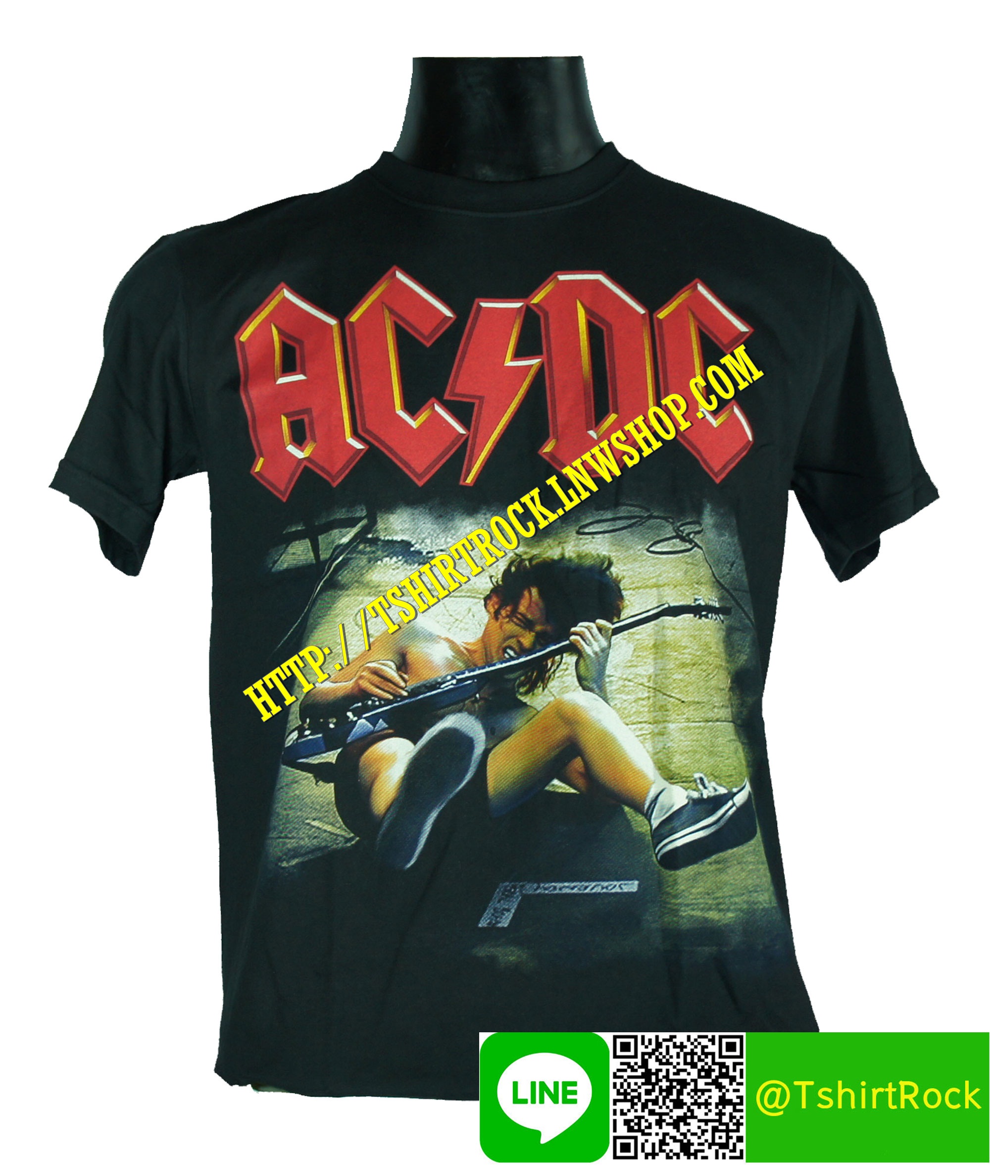AC/DC เสื้อยืดวงร็อค เมทัล ดนตรี เสื้อวงเอซี/ดีซี ADC1365