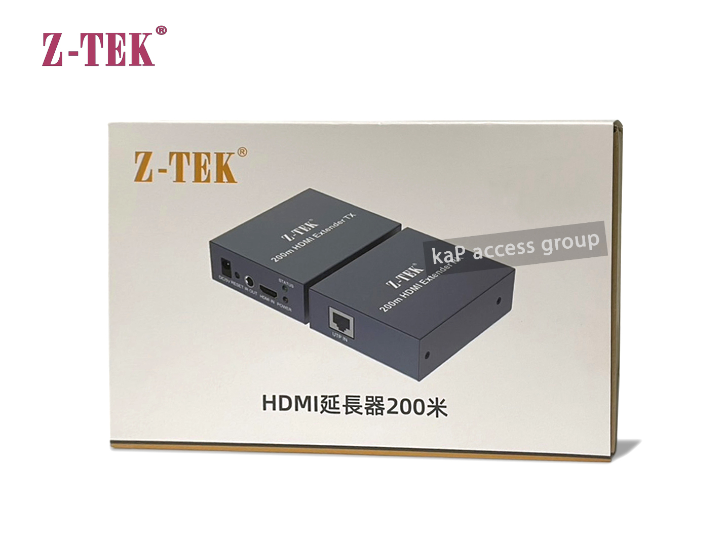 Z-TEK BOX HDMI EXTENDER RJ45 LAN CAT6 FULL HD (200M) Z-TEK ZY504