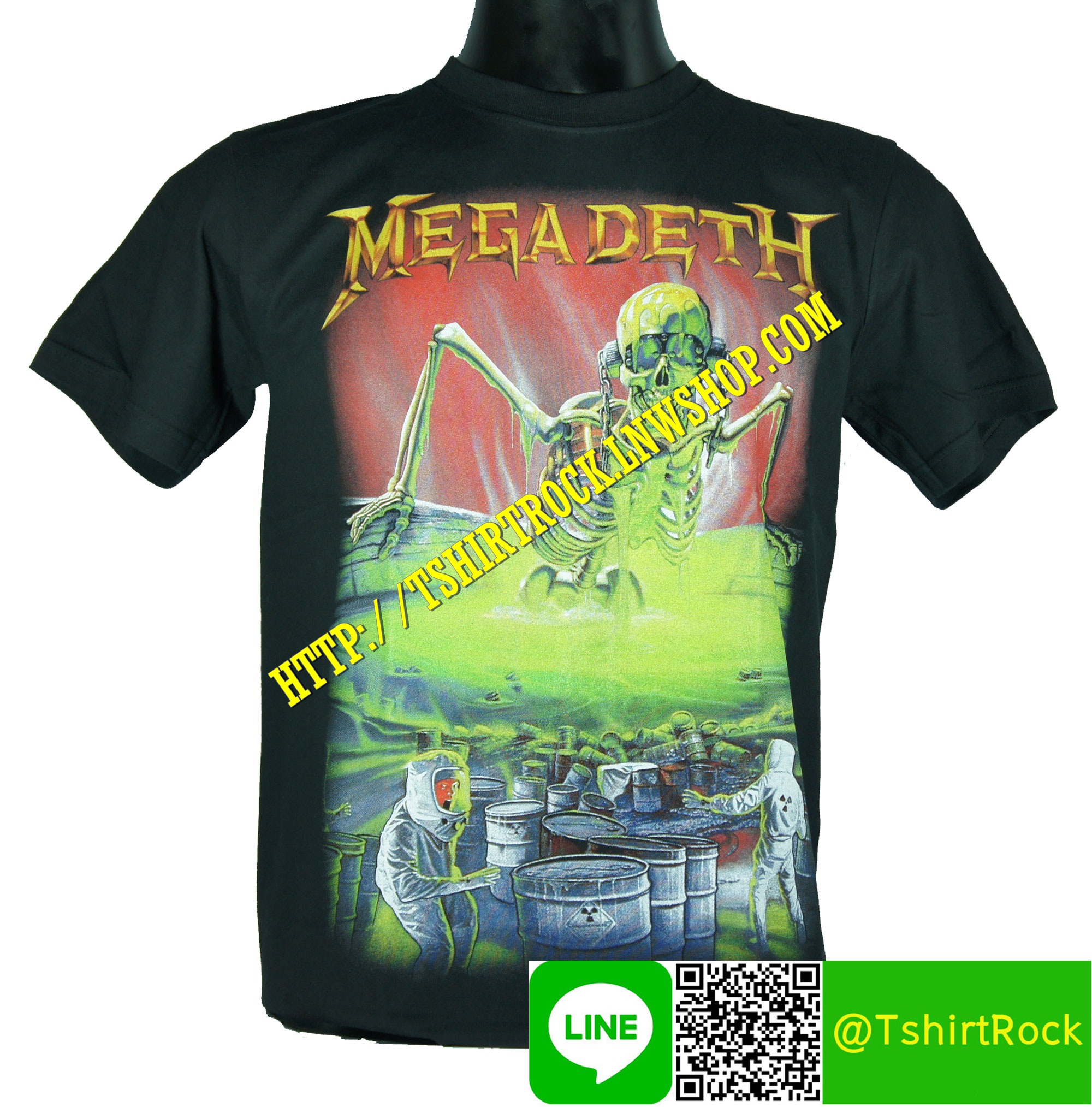 MEGADETH เสื้อยืดวงร็อค เมทัล ดนตรี เสื้อวงเมกาเดธ MDH156