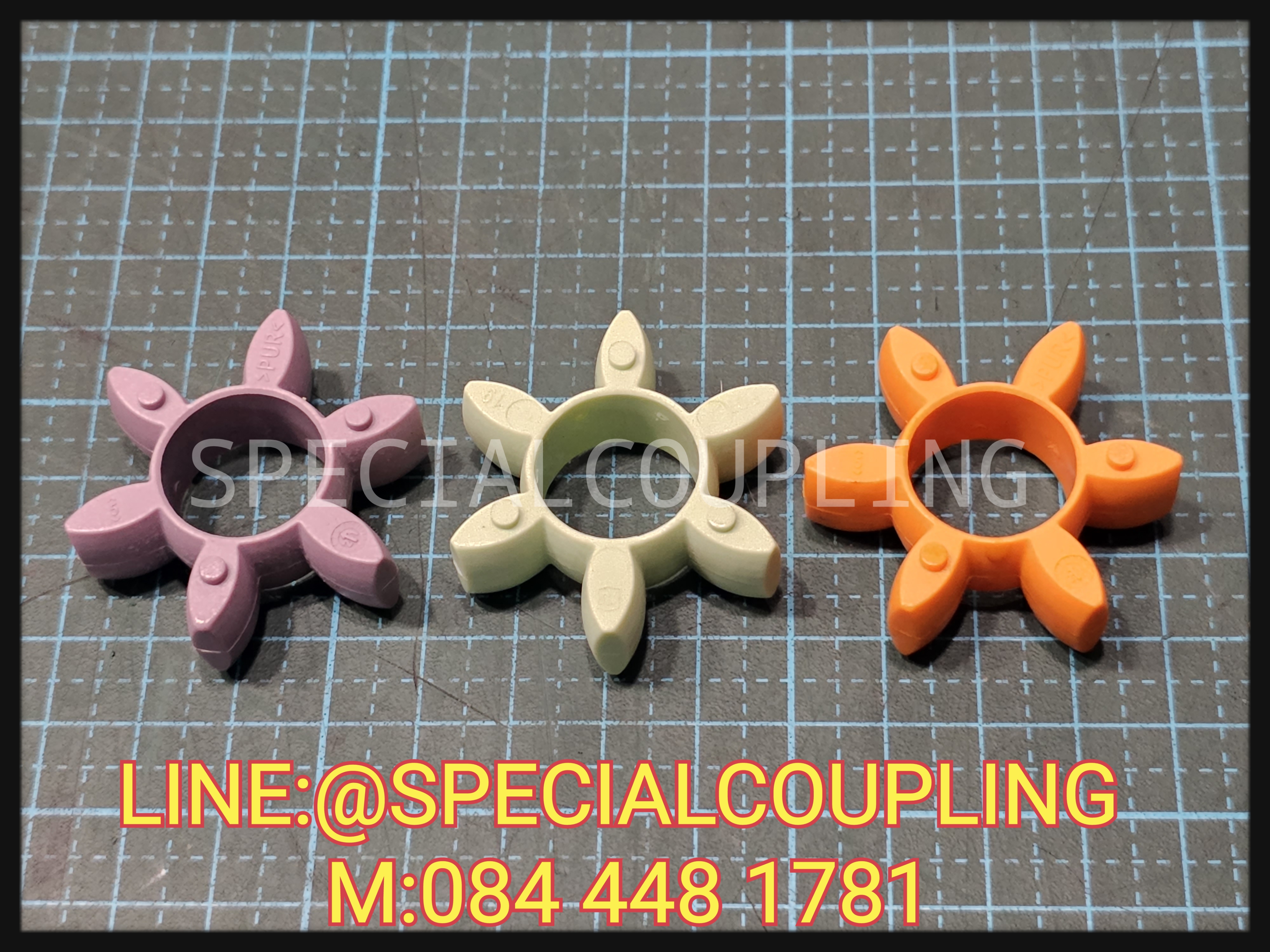 จำหน่ายยางยอยRotex size.19 urethane spider ความแข็ง 98 shore Aและความแข็ง 92 shore A มีสีส้มและม่วง พร้อมส่งคะ สอบถามได้คะ