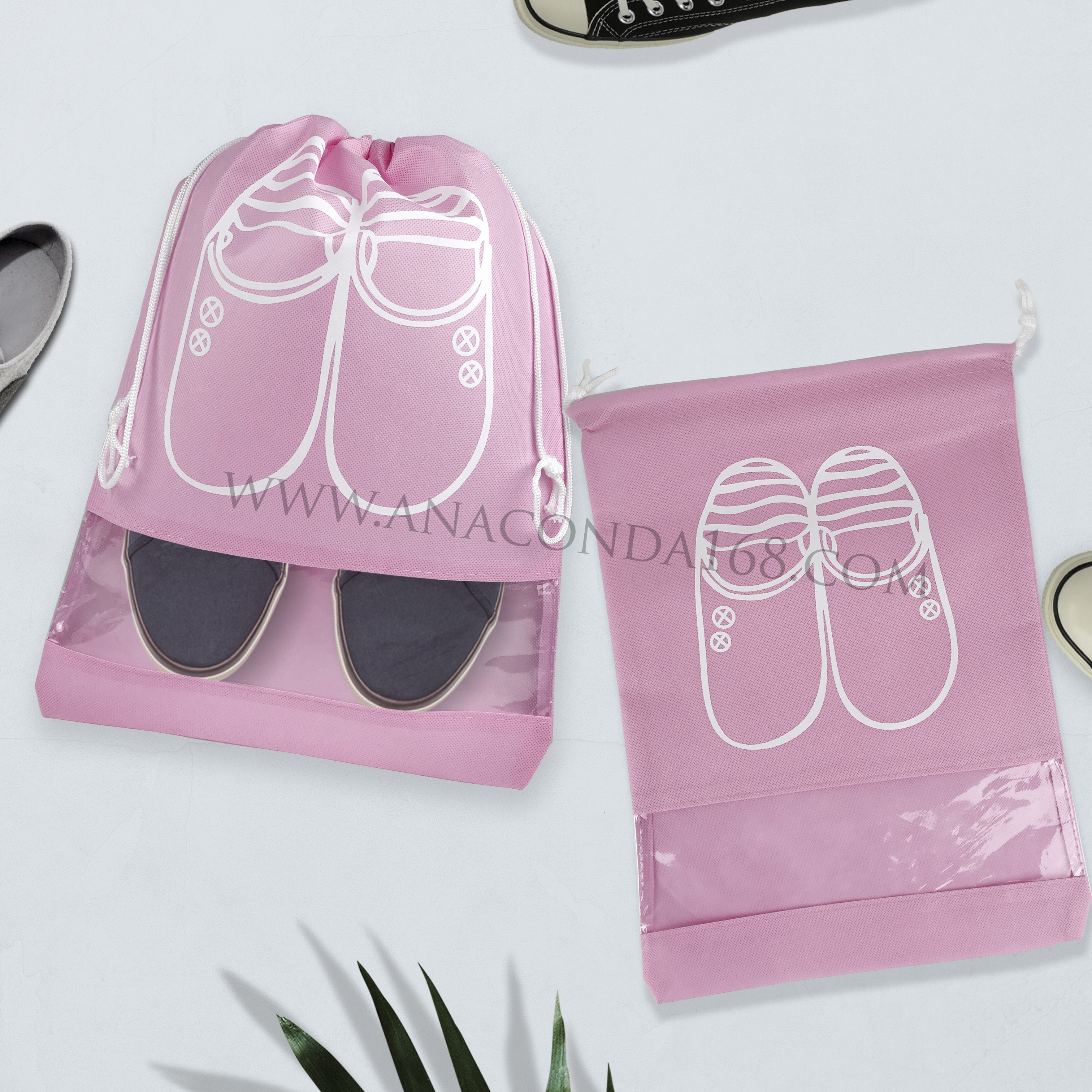 ถุงผ้าหูรูดใส่รองเท้า ถุงผ้าสำหรับใส่รองเท้า