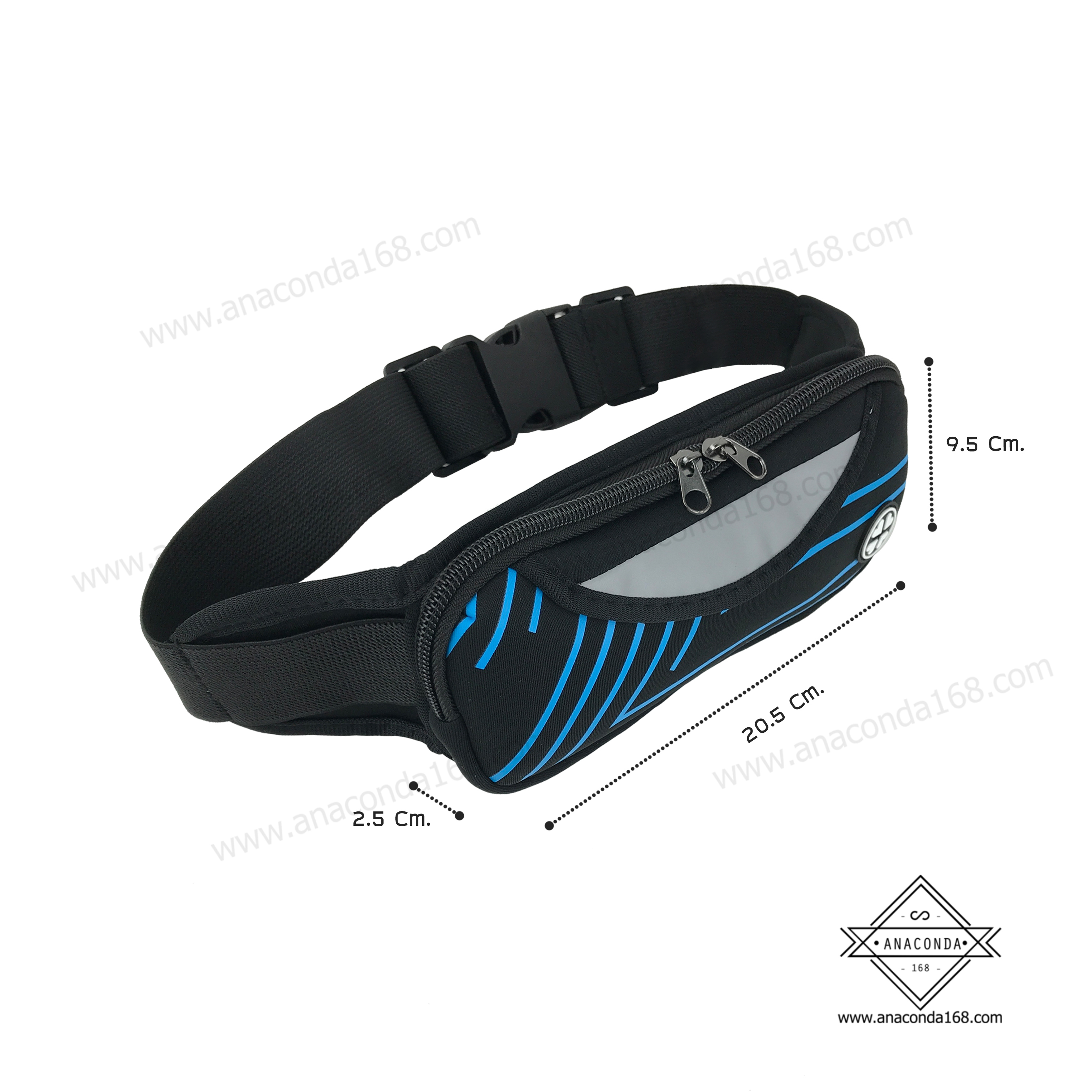 กระเป๋าคาดเอวสปอร์ต 1 ซิป แบบลาย