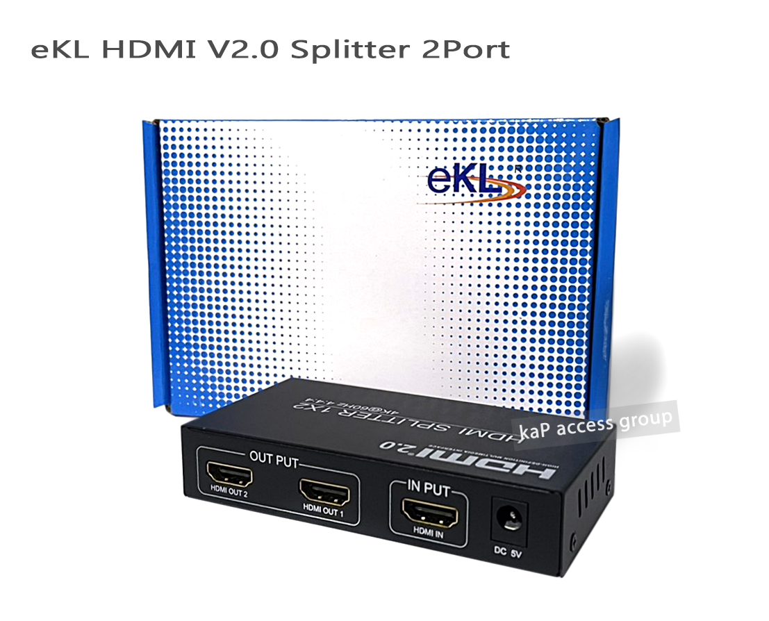 eKL eKL HDMI V2.0 Splitter 2 Port (4K 60Hz) แท้