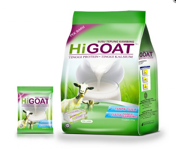 นมแพะ HIGOAT Instant Goat's Milk Powder (รสธรรมชาติ) แบบถุง