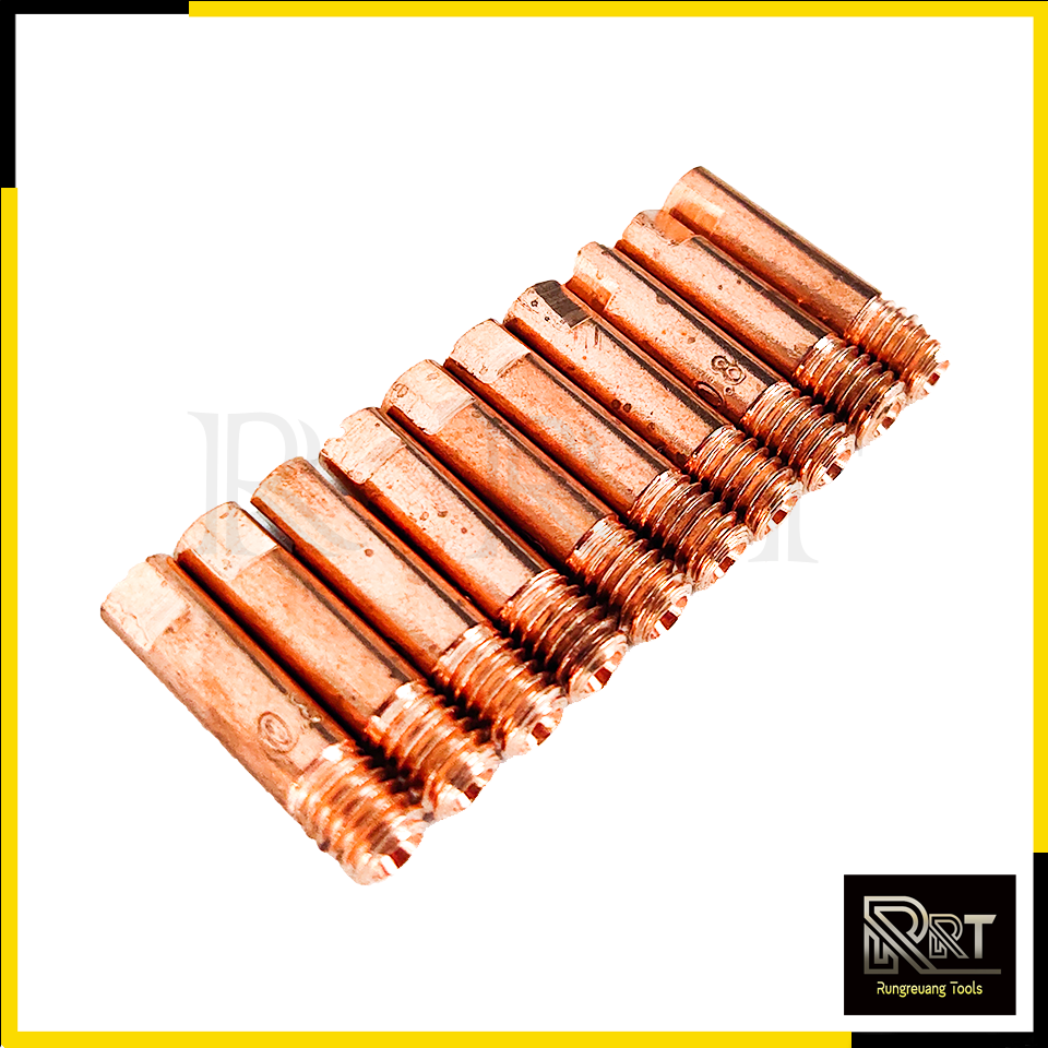 CONTACT TIP อุปกรณ์เครื่องเชื่อม MIG ขนาด0.8 (1ชุด10หัว)