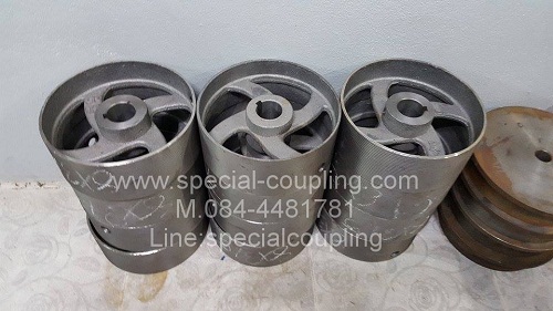 Pulleyสายพานแบน OD 8 นิ้ว หน้ากว้าง 4 นิ้ว รูเพลา 1-1/2