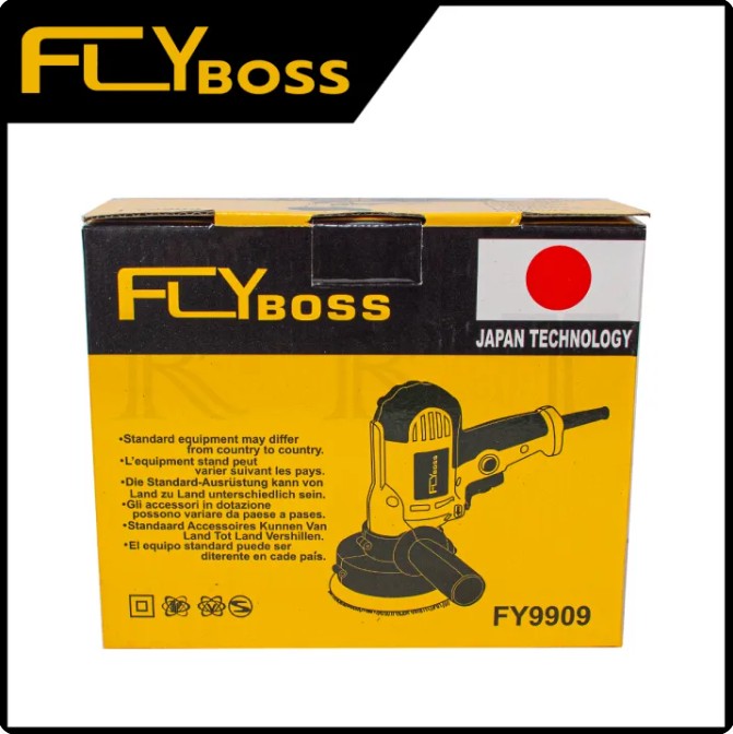 FLYBOSS เครื่องขัดเงา 5 นิ้ว 700 W รุ่น FY-9909 ปรับความเร็วได้ ด้ามจับเสริมยาง จับกระชับถนัดมือ หน้าแป้นขัด ขนาด 125 มม.