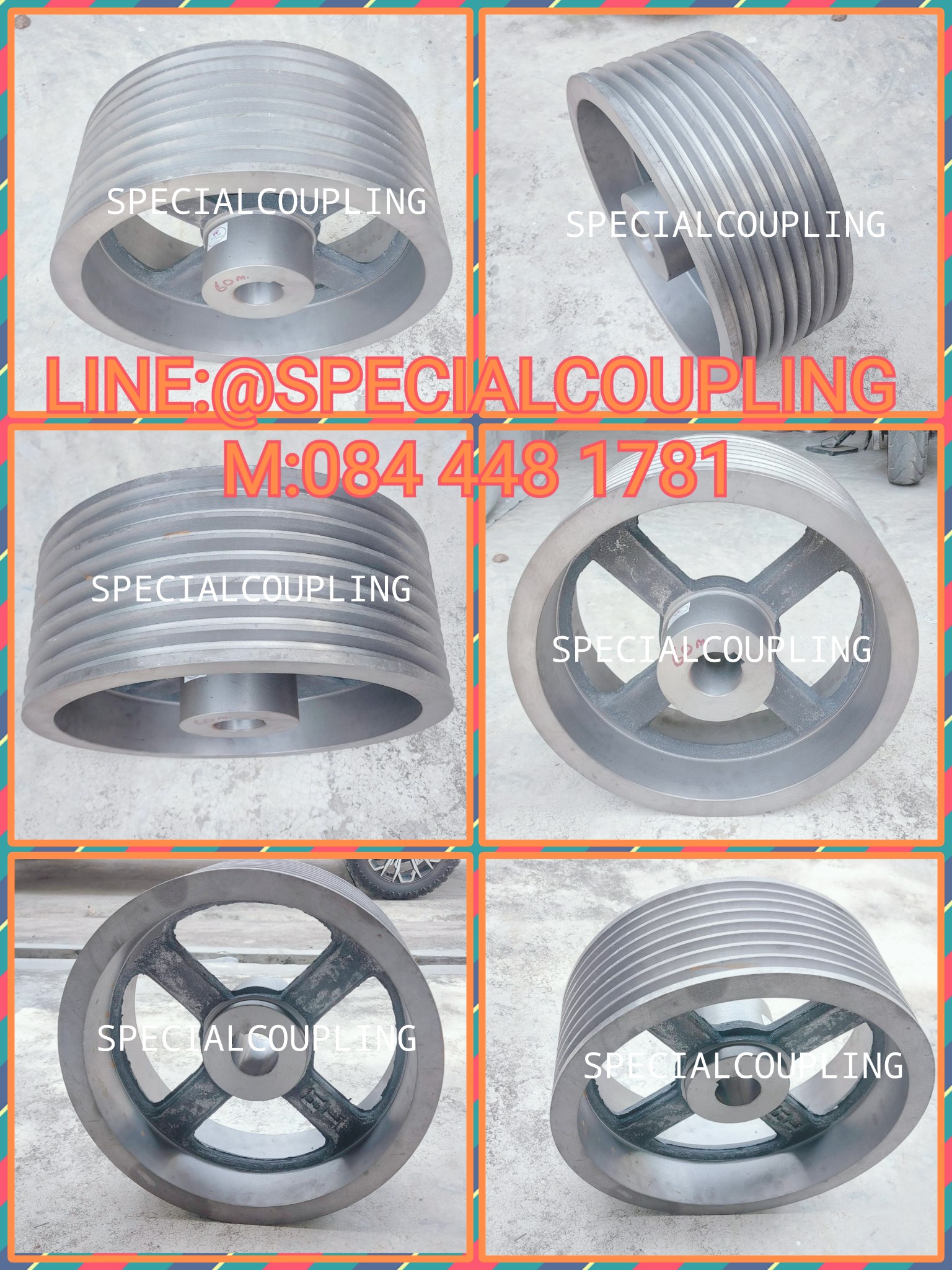 รับผลิตPulley size 18" 8ร่องB ดุม5"รูเพลา60 มม ร่องลิ่ม 18×5.5 มม รอสินค้า30 วัน สอบถามได้คะ