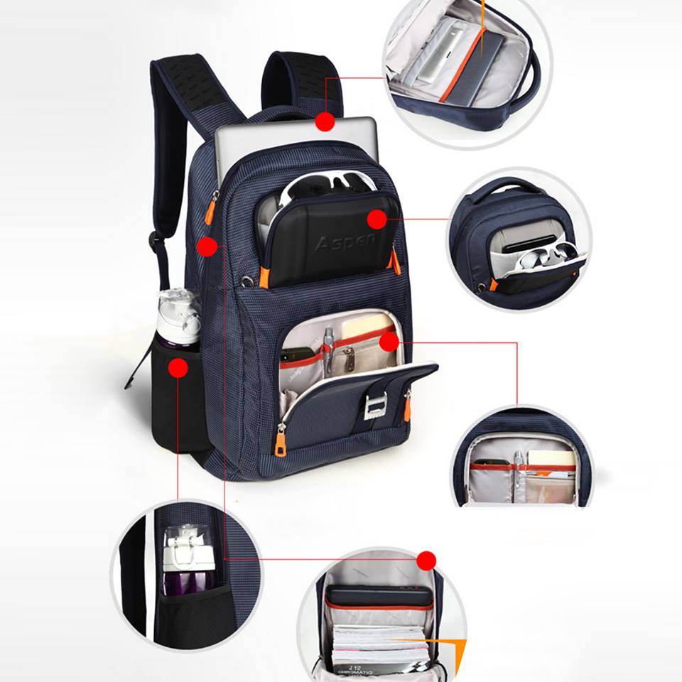 กระเป๋าเป้สะพายหลัง รุ่น AS-B18 (Black)