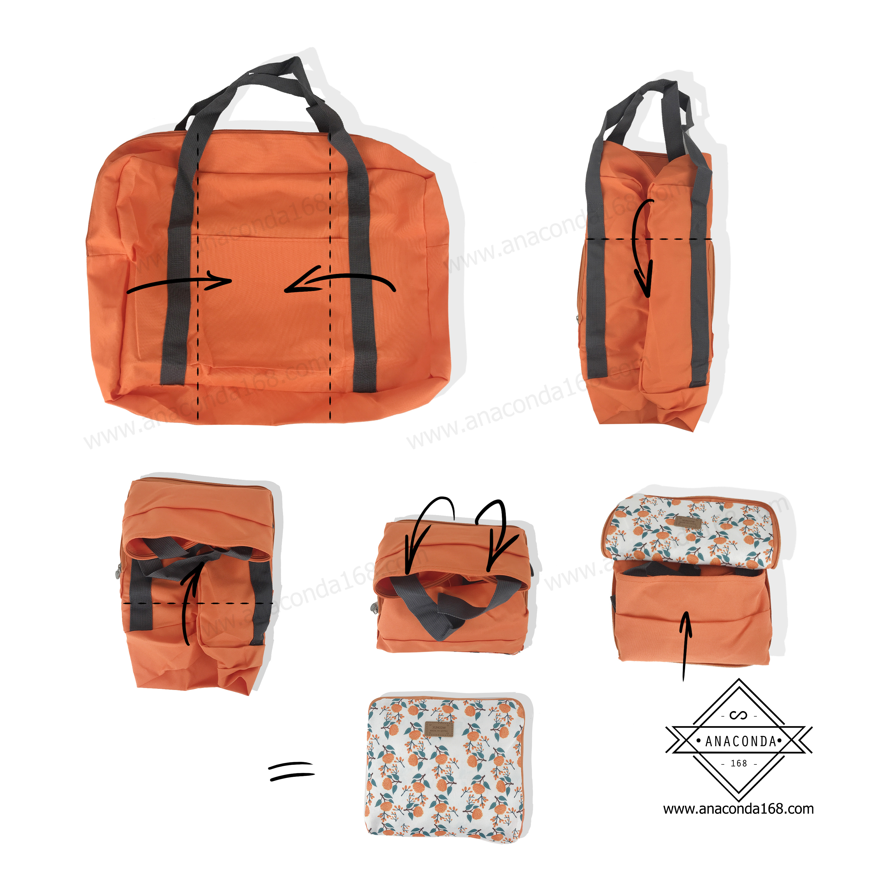 กระเป๋าจัดระเบียบเดินทางพับได้ ลายดอกไม้