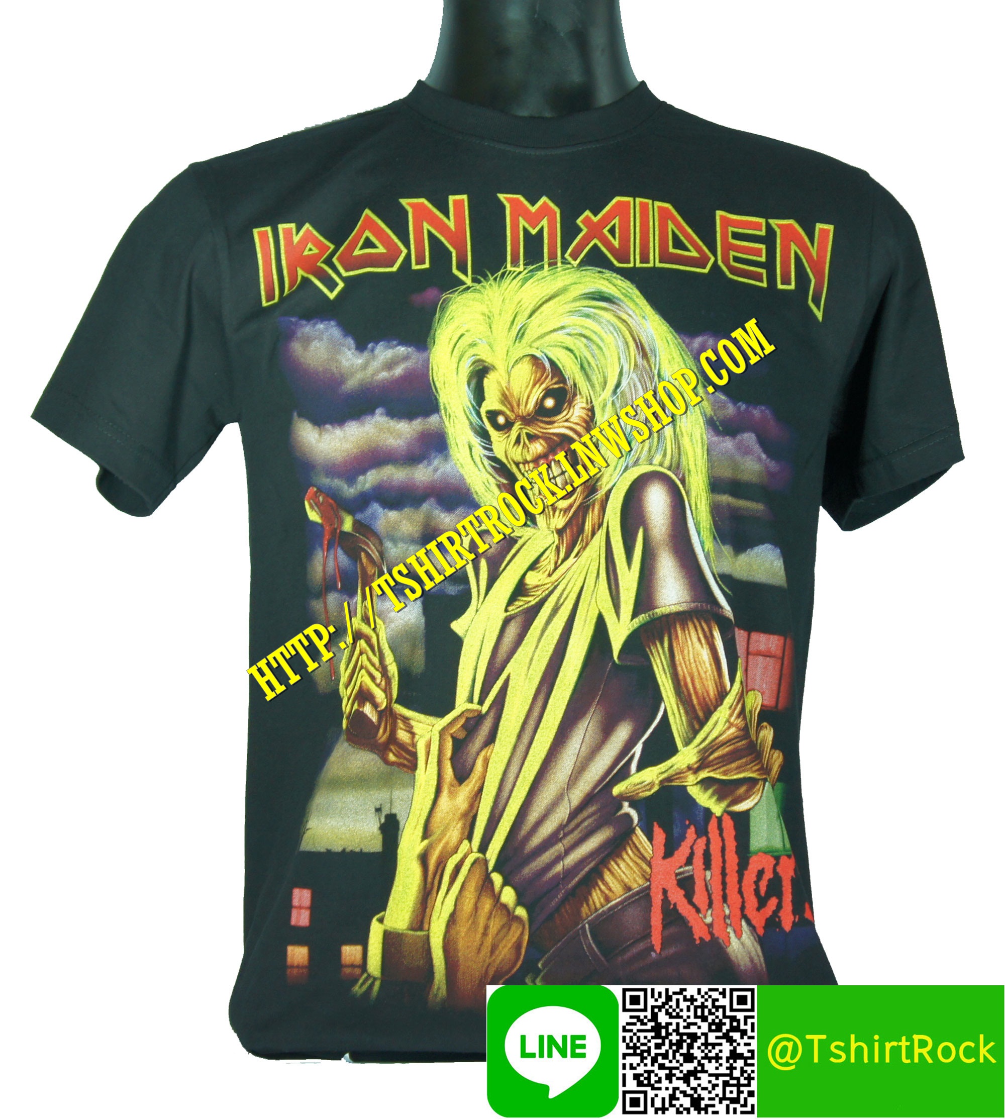 IRON MAIDEN เสื้อยืดวงร็อค เมทัล ดนตรี เสื้อวงไอเอิร์นเมเดน IRN1093