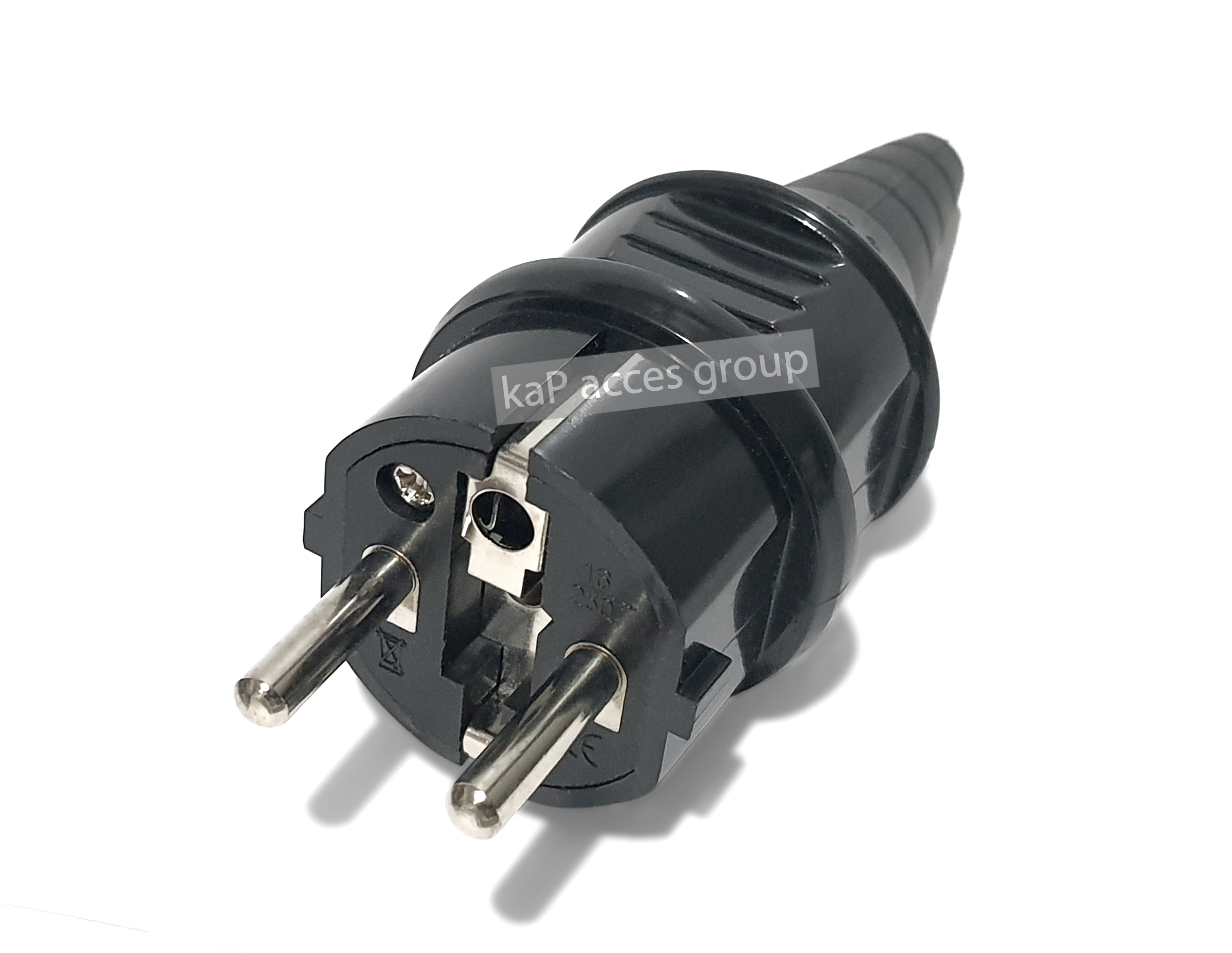 หัวปลั๊ก AC POWER CORD ตัวผู้ ขากลม IP44 EU (2P+E) 16A 250V ไฟฟ้า