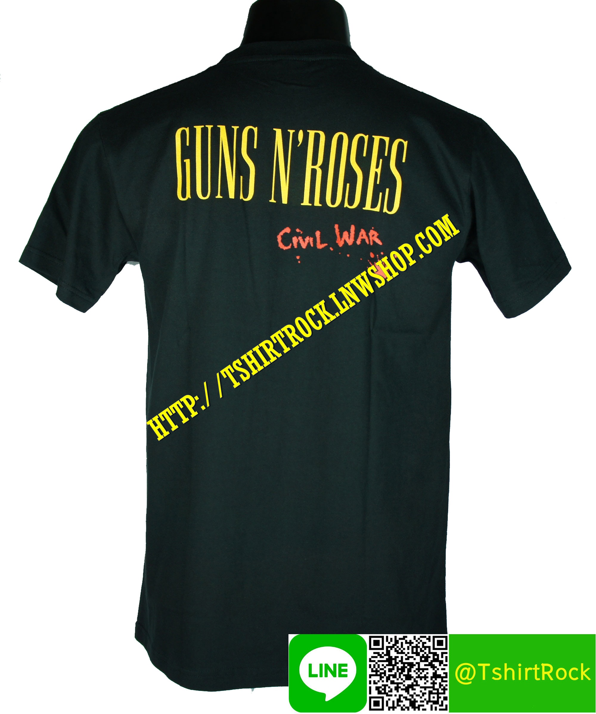 GUNS N' ROSES เสื้อยืดวงร็อค เมทัล ดนตรี เสื้อวงกันส์แอนด์โรสเซส GUN1498