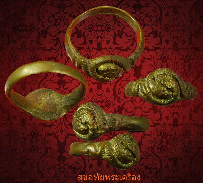 แหวนงูเกี้ยว เนื้อทองผสม เก่าคลาสสิคสวยสมบูรณ์ครับ