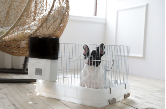 เครื่องให้อาหารแมวอัตโนมัติแบบติดข้างกรง PETWANT F4-LCD