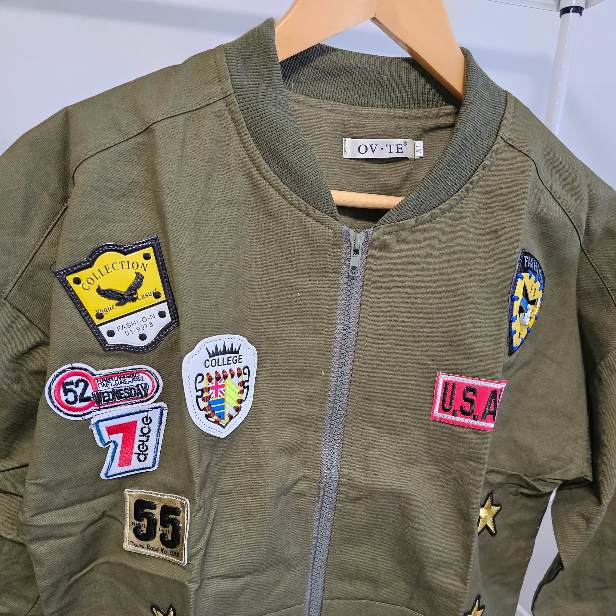 Jacket koreaเขียวลายพราง