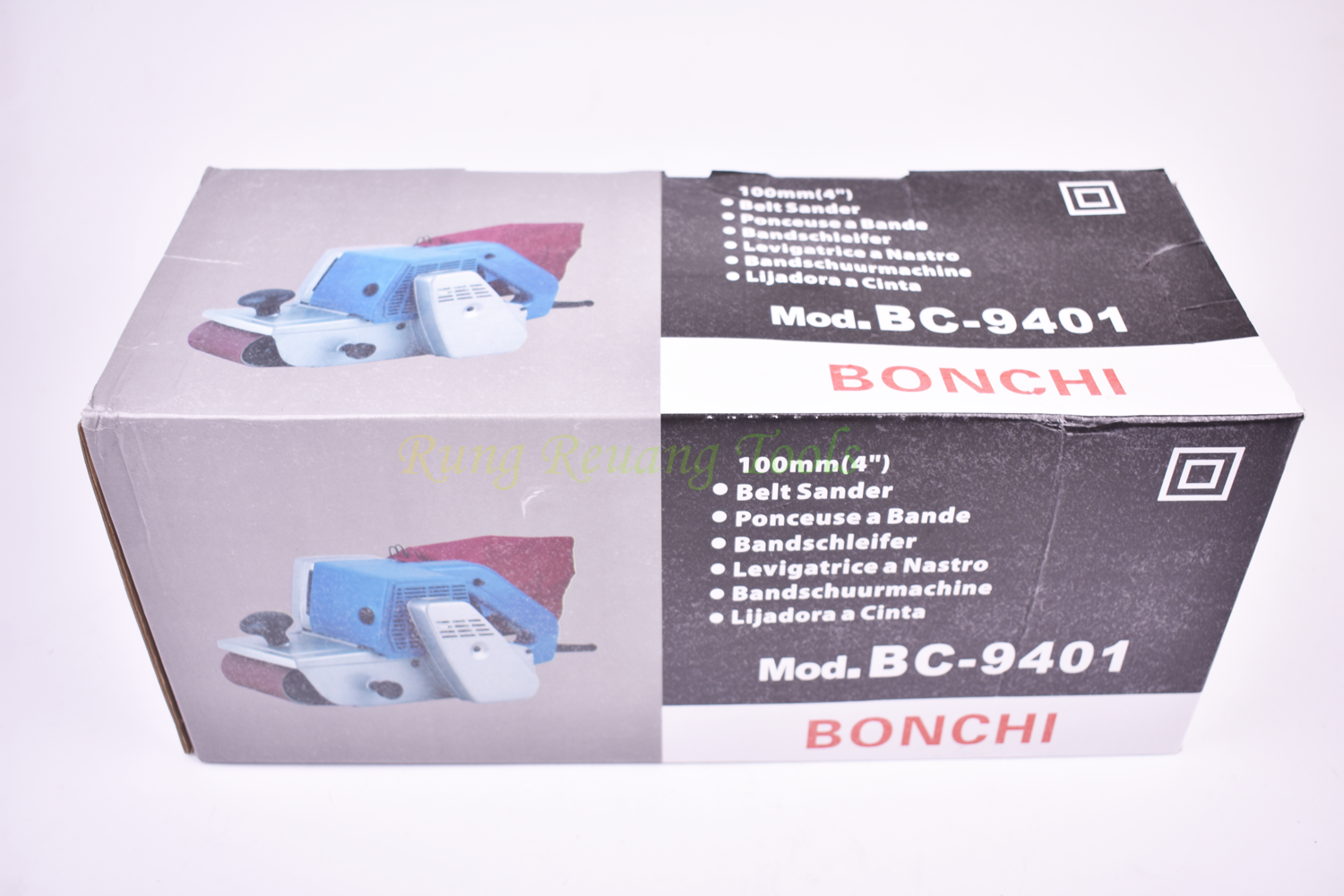 BONCHI เครื่องขัดกระดาษทราย-สายพาน(รถถัง) 4"นิ้ว - รุ่น BC-9401