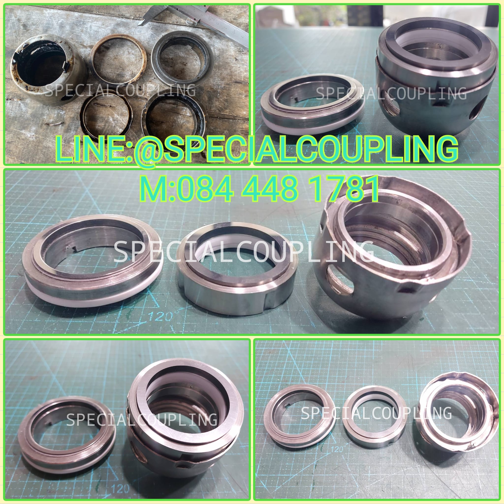 รับซ่อม mechanical seal ขนาด 45×65 มม Lapหน้ารับ กลึงเทปล่อนใหม่ สอบถามได้คะ
