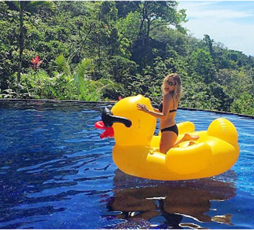 แพยาง Yellow Duck เป็ดเหลือง Big Size Free ที่สูบลมไฟฟ้า 3 หัว