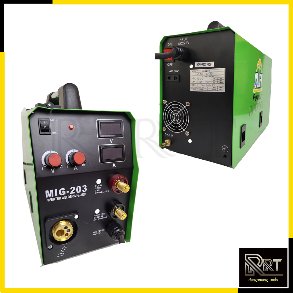 CLIFF ตู้เชื่อม MIG ไม่ใช้แก๊ส CO2 รุ่น MIG-203