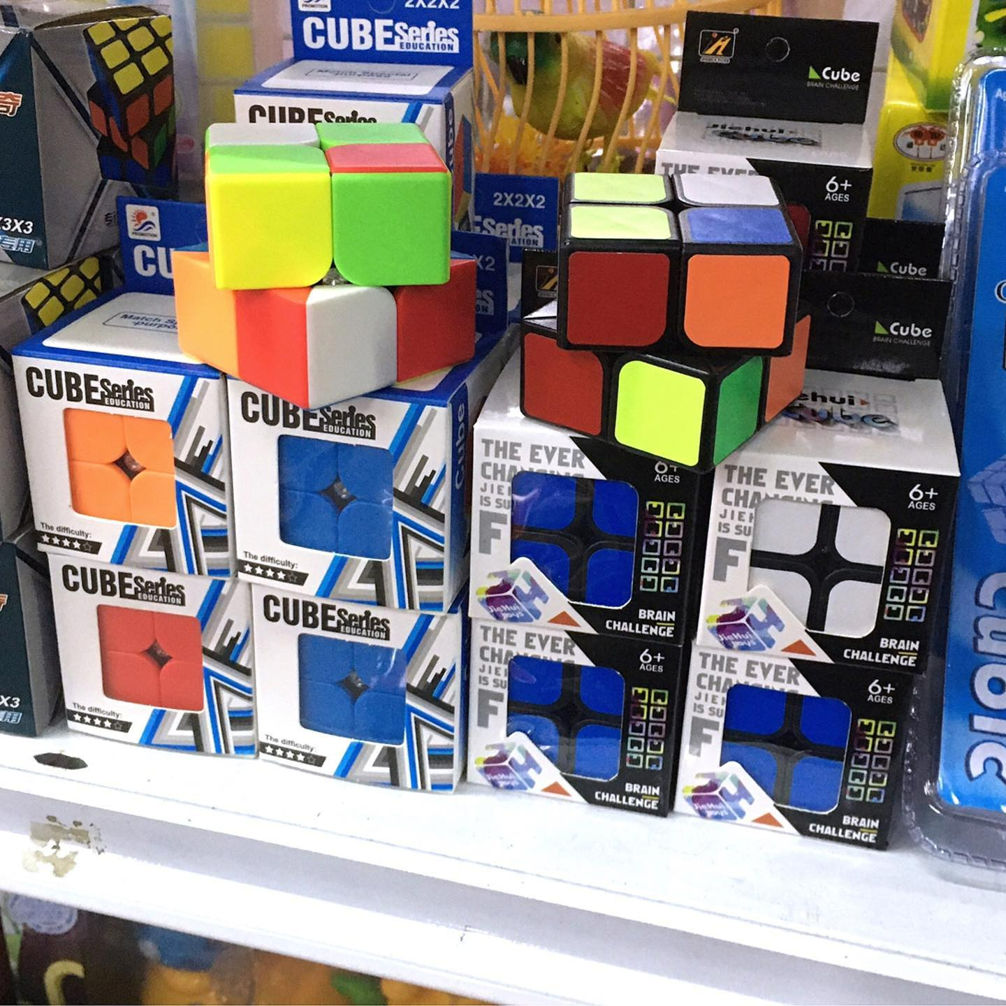 รูบิค 2x2 สีดำ แบบเคลือบสี รูบิด ของเล่นฝึกสมอง Rubik's Cube