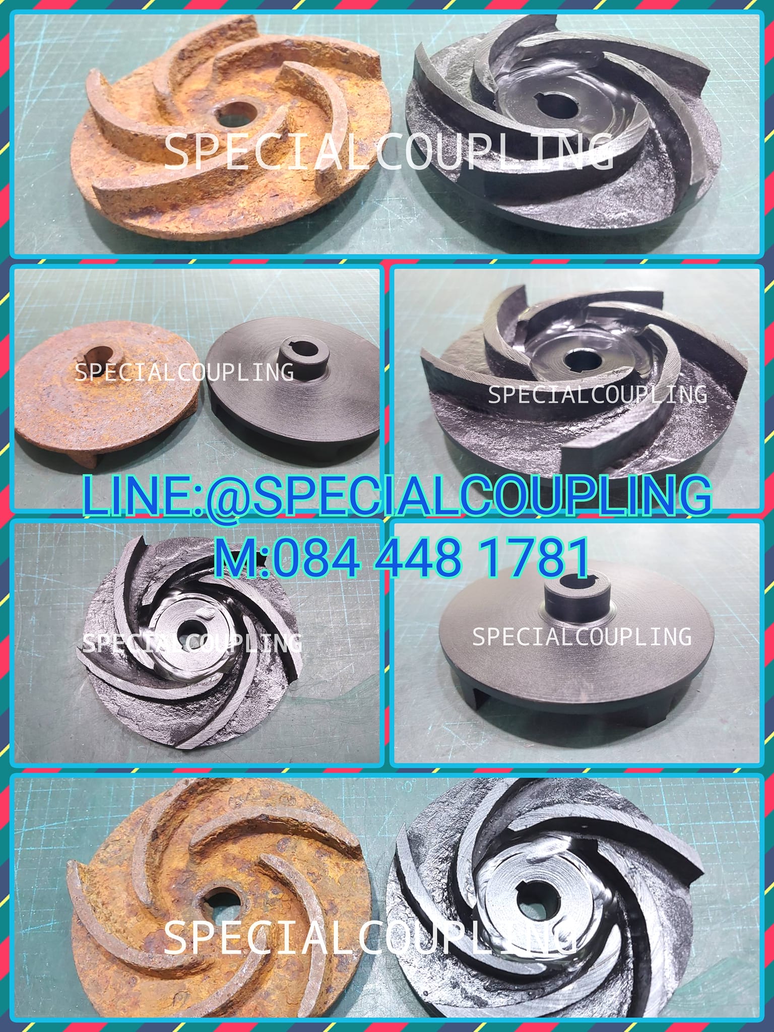 รับผลิตใบพัดปั้มน้ำเหล็กหล่อแบบเปิด ขนาดod 124mm รูเพลา16 มม หนา32 มม.รอสินค้า7 วัน สอบถามได้จ้า