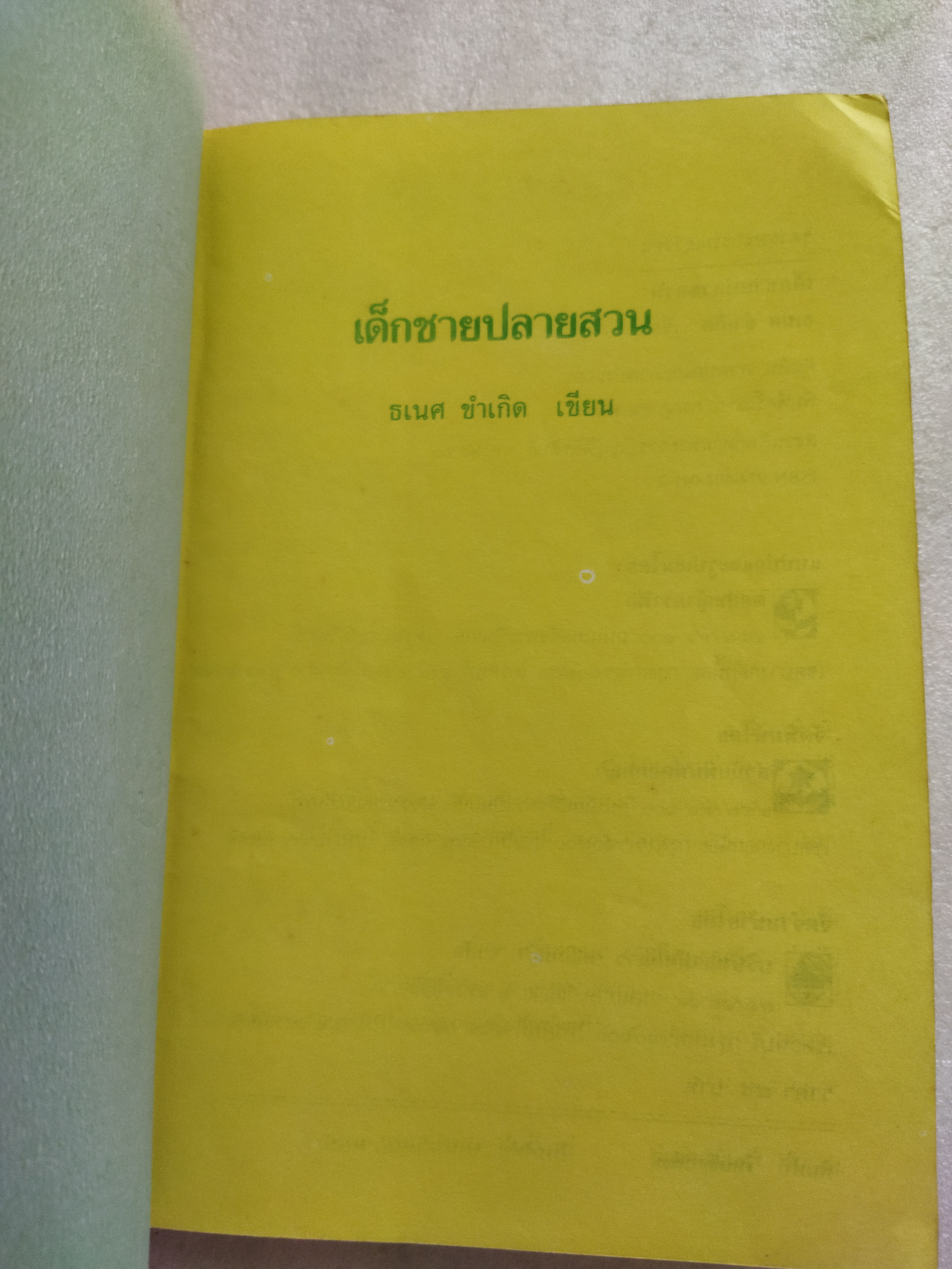 เด็กชายปลายสวน / ธเนศ ขำเกิด