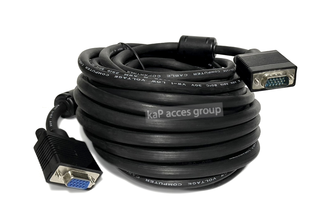 VGA 15 Pin Male / Female Cable (10M) 3+6 A