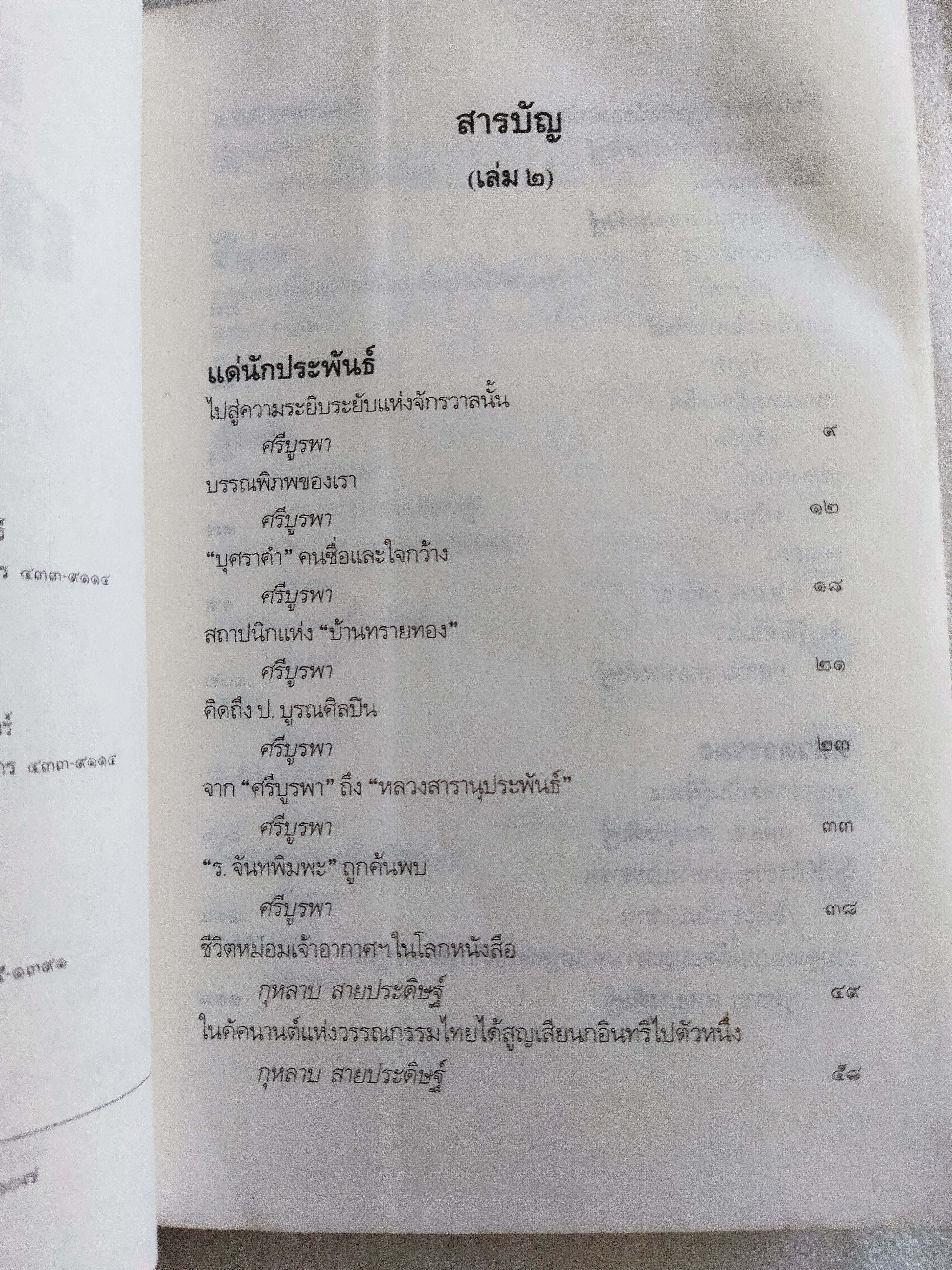 นิพนธสาร / ศรีบูรพา