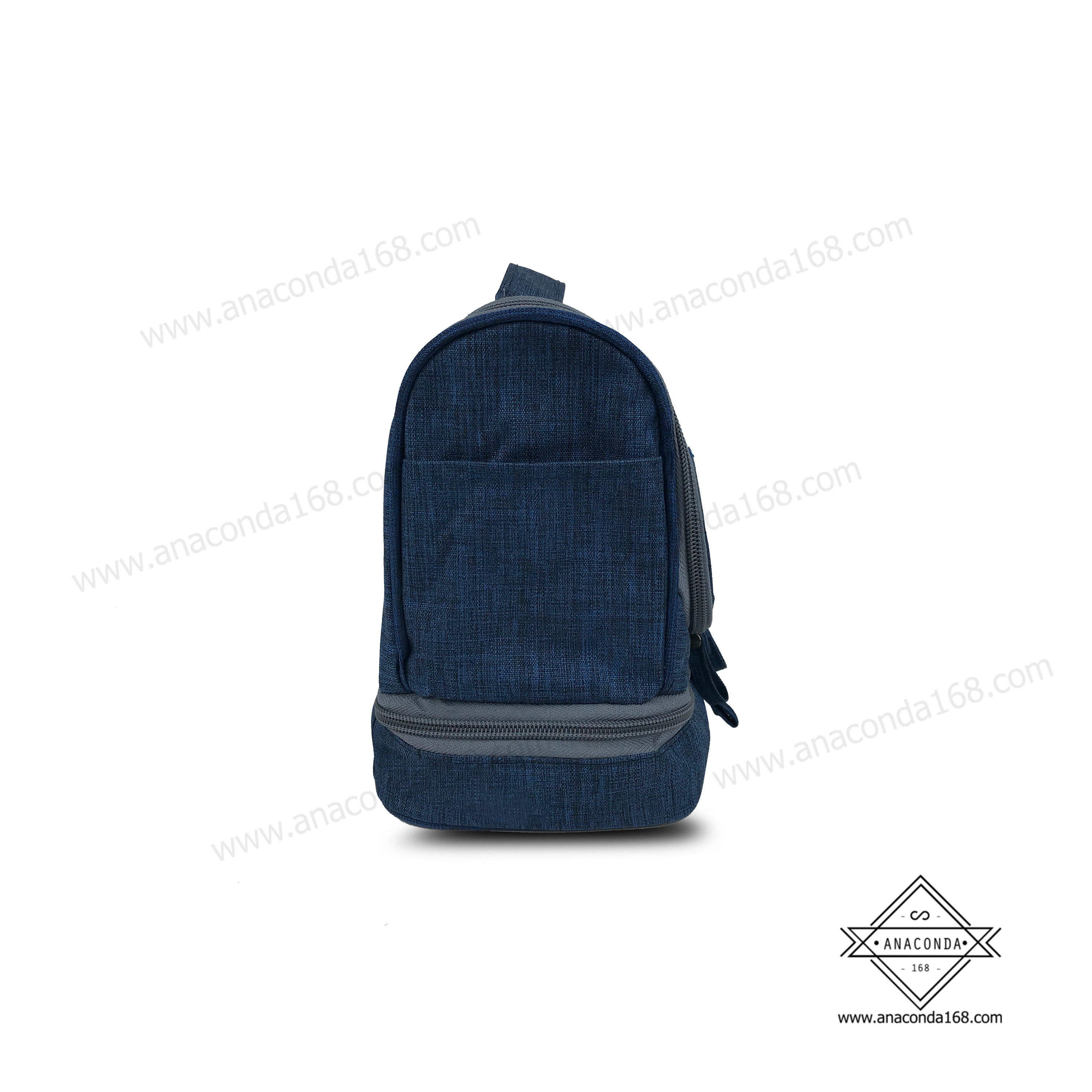 กระเป๋าจัดระเบียบอุปกรณ์อาบน้ำ-เครื่องสำอาง 2 ชั้น มีหูหิ้ว